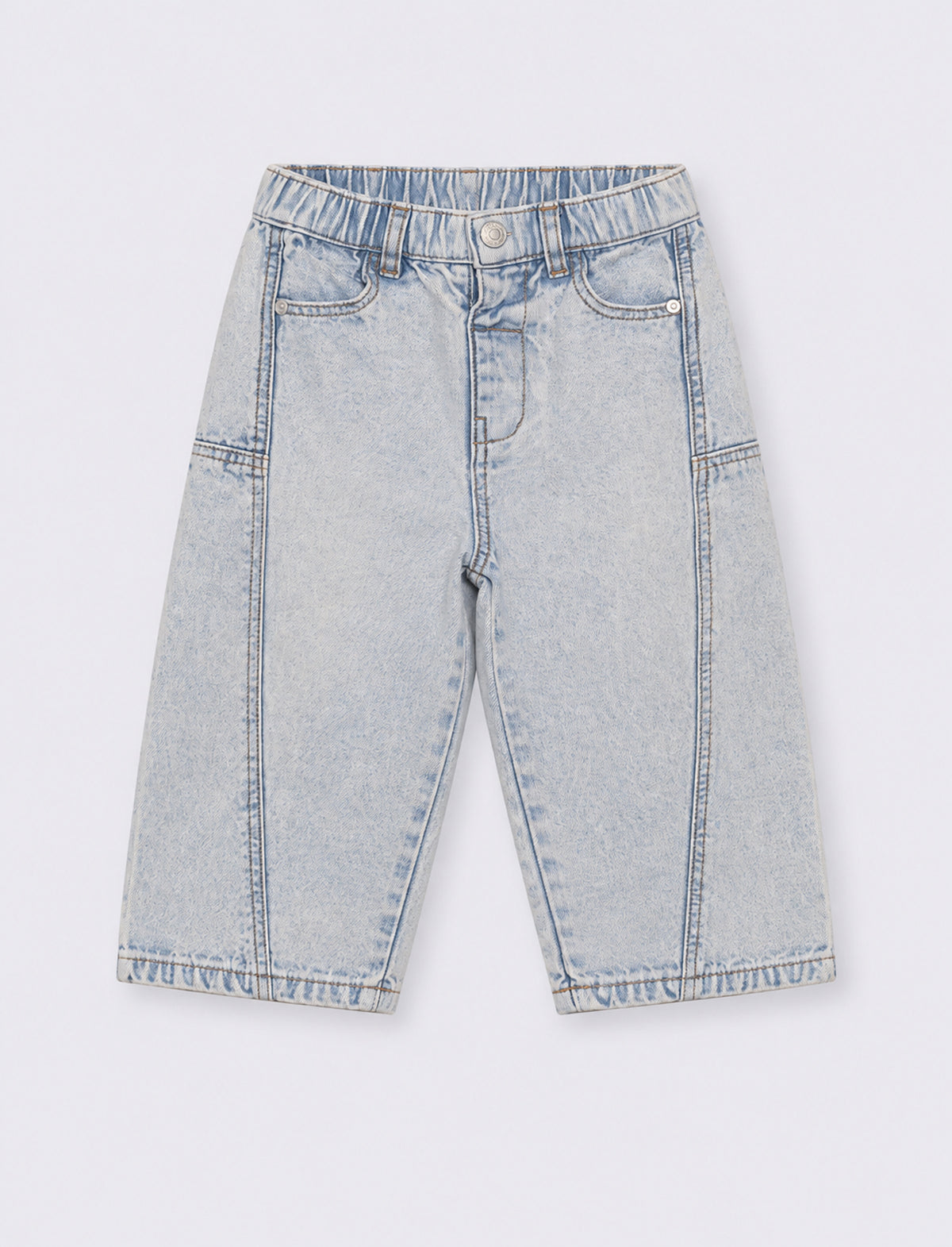 Jeans vestibilità ampia con riprese - Denim