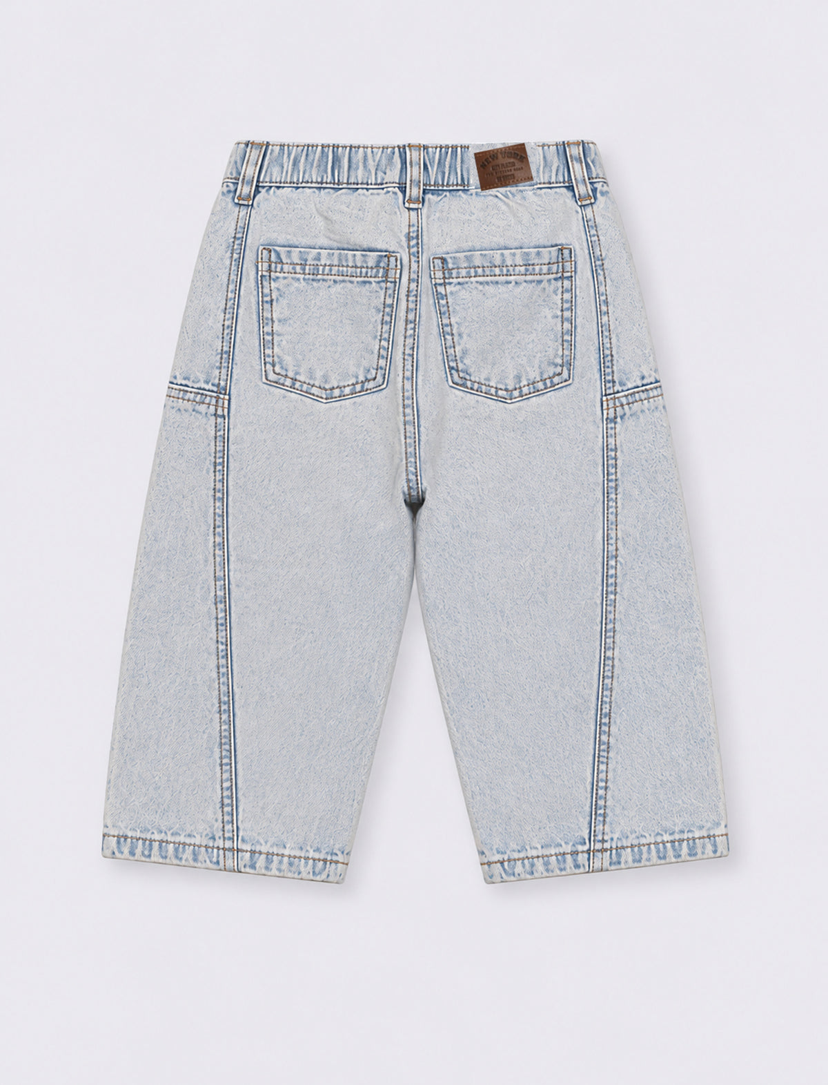 Jeans vestibilità ampia con riprese - Denim
