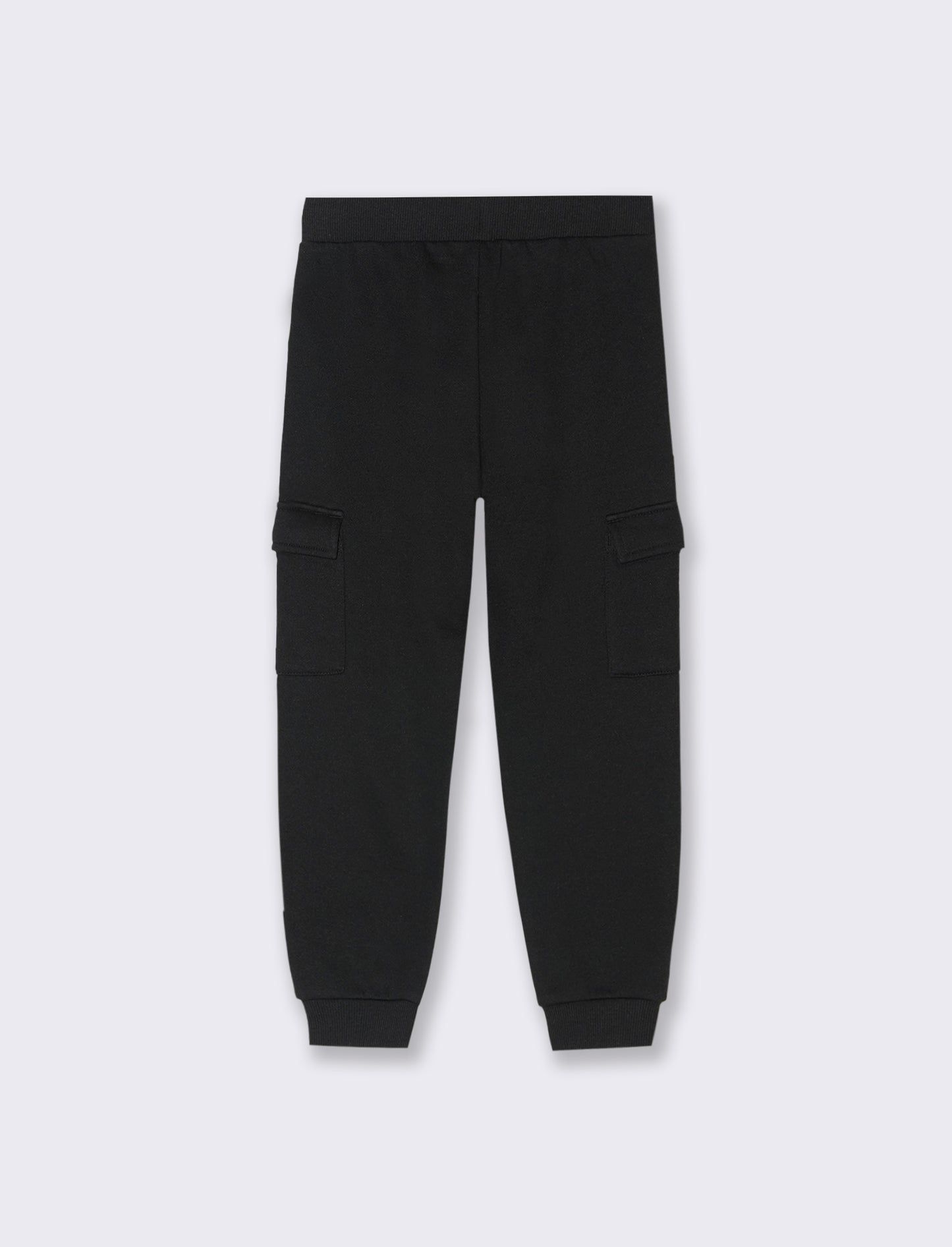 Pantaloni in felpa con tasconi. - Nero
