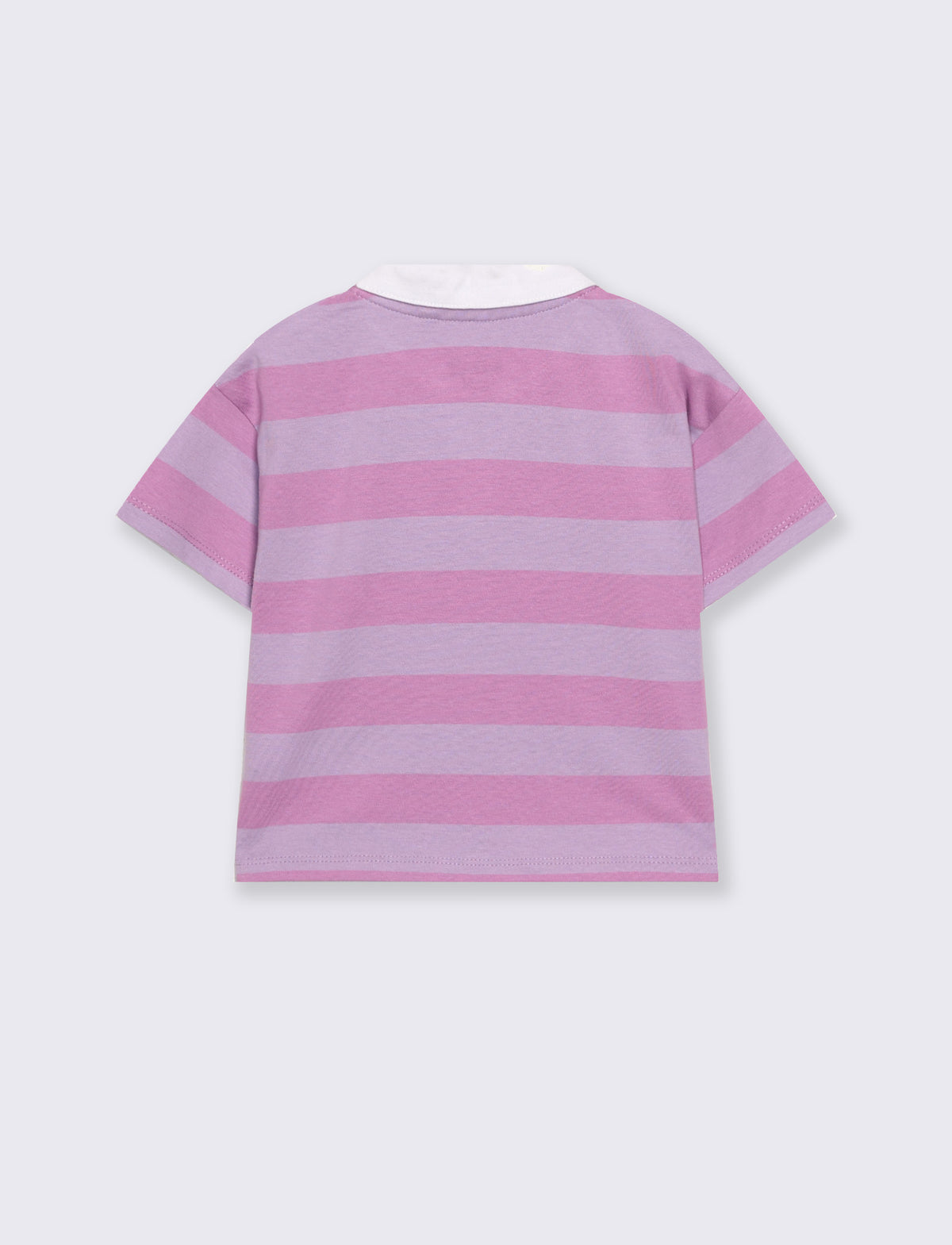 Polo in jersey a righe - Lilla