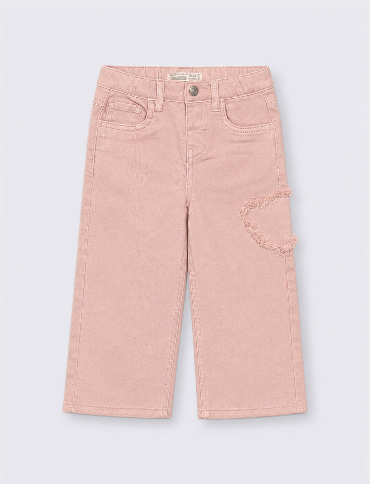 Jeans colorato con patch - Rosa