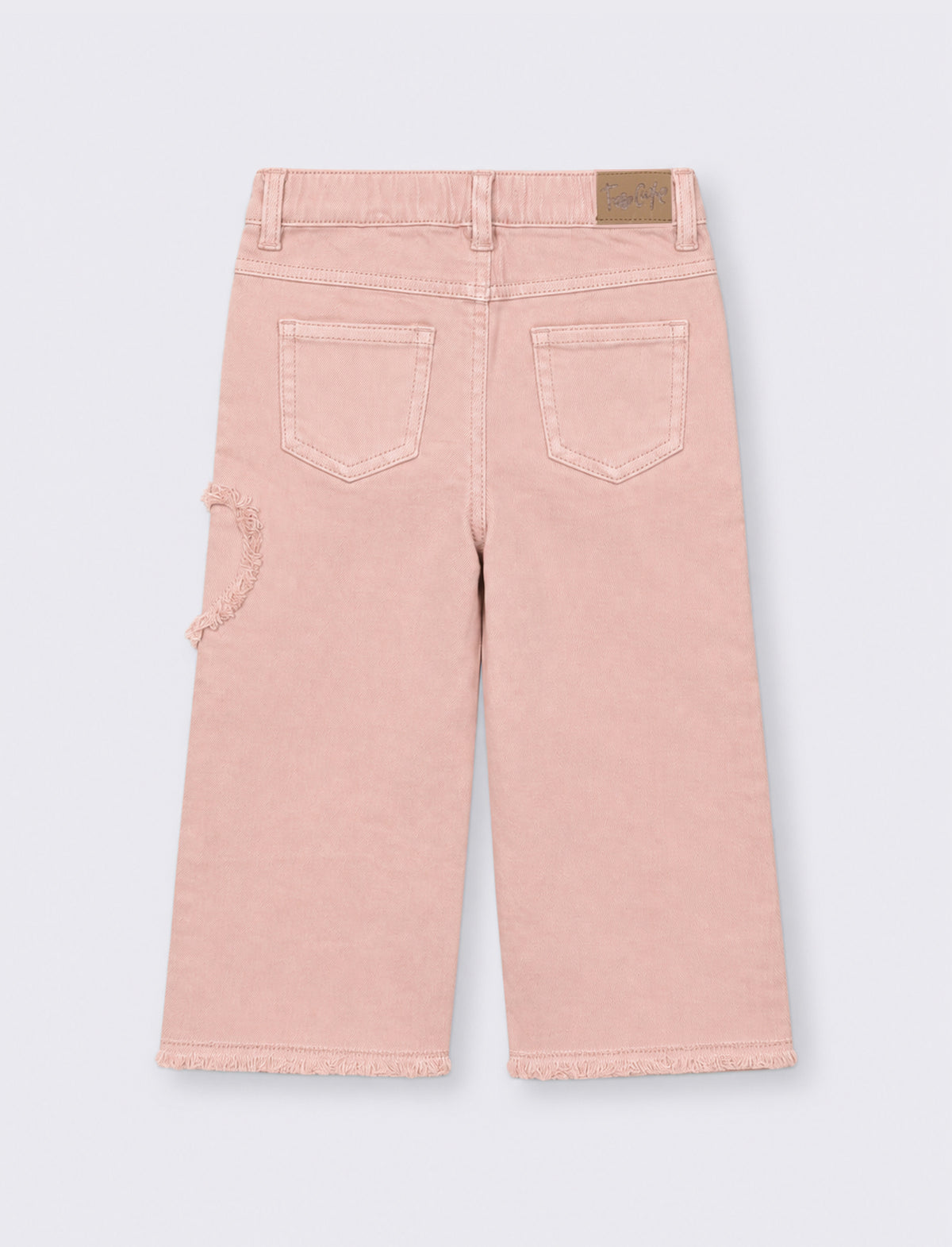 Jeans colorato con patch - Rosa