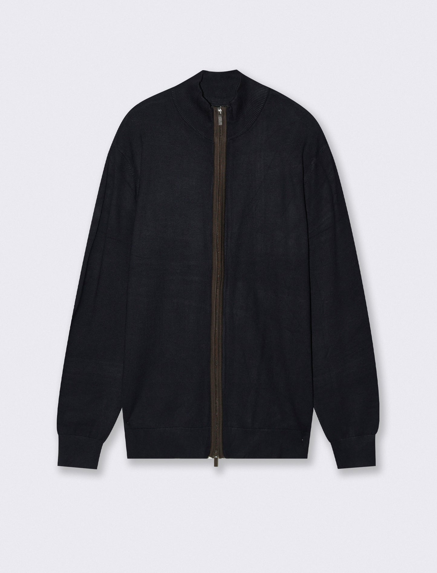 MAGLIA CARDIGAN CON BOTTONI E CERNIERA - Blu