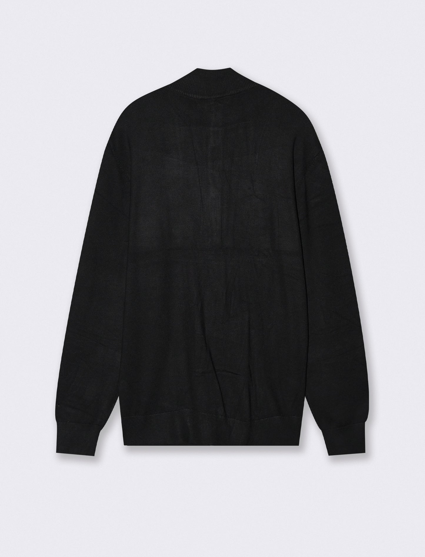 MAGLIA CARDIGAN CON BOTTONI E CERNIERA - Nero