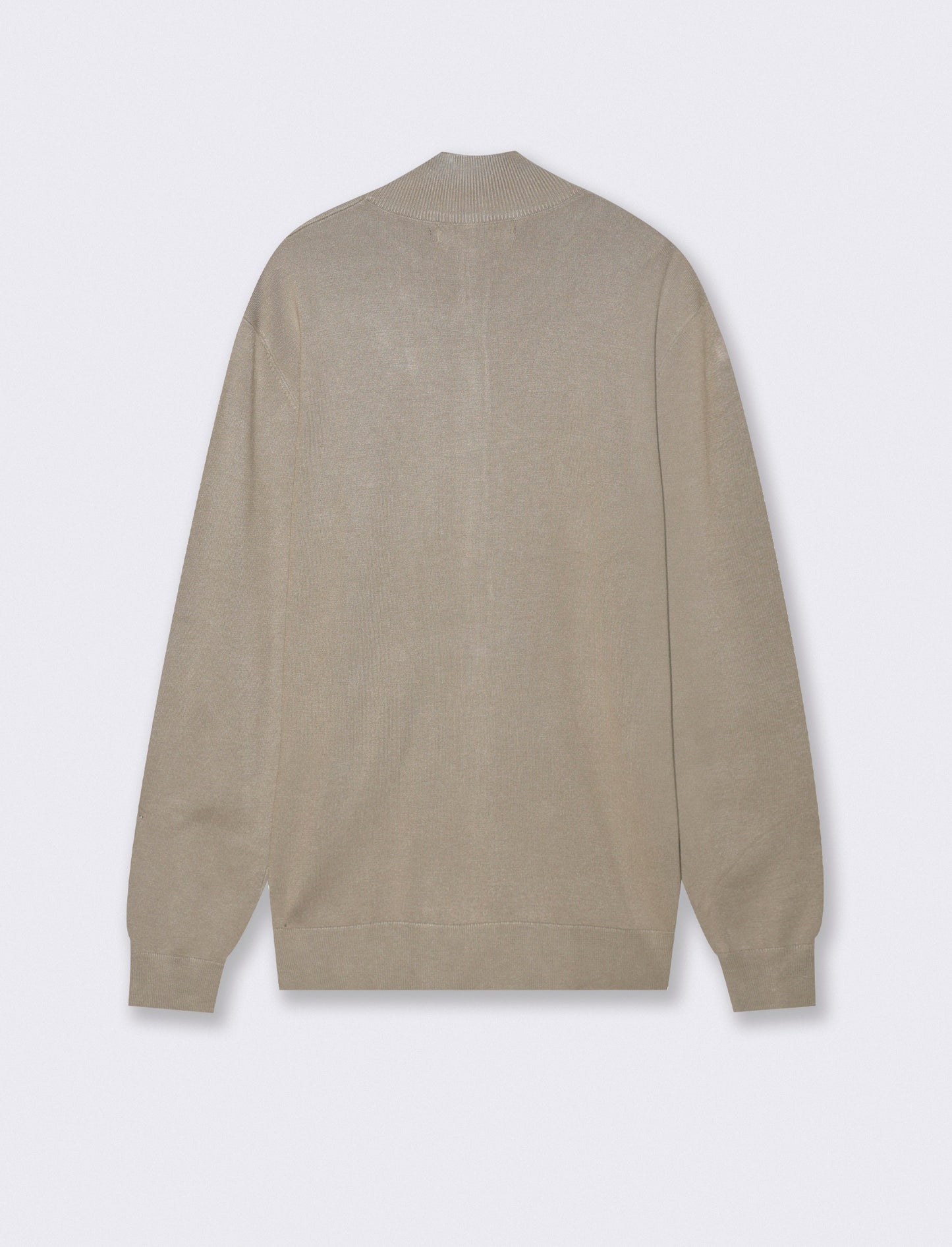 MAGLIA CARDIGAN CON BOTTONI E CERNIERA - Beige