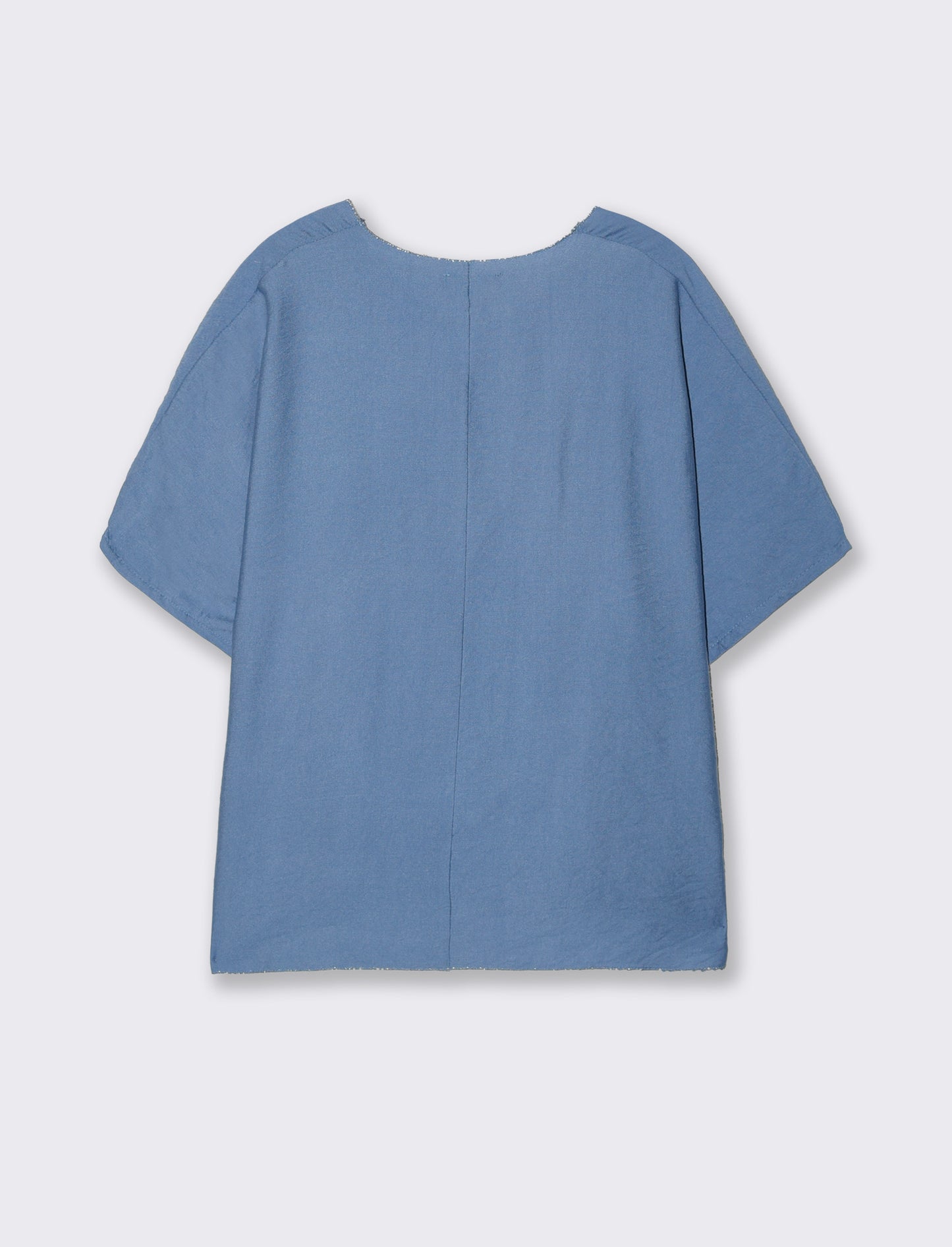 Tshirt over con dettaglio lurex - Denim