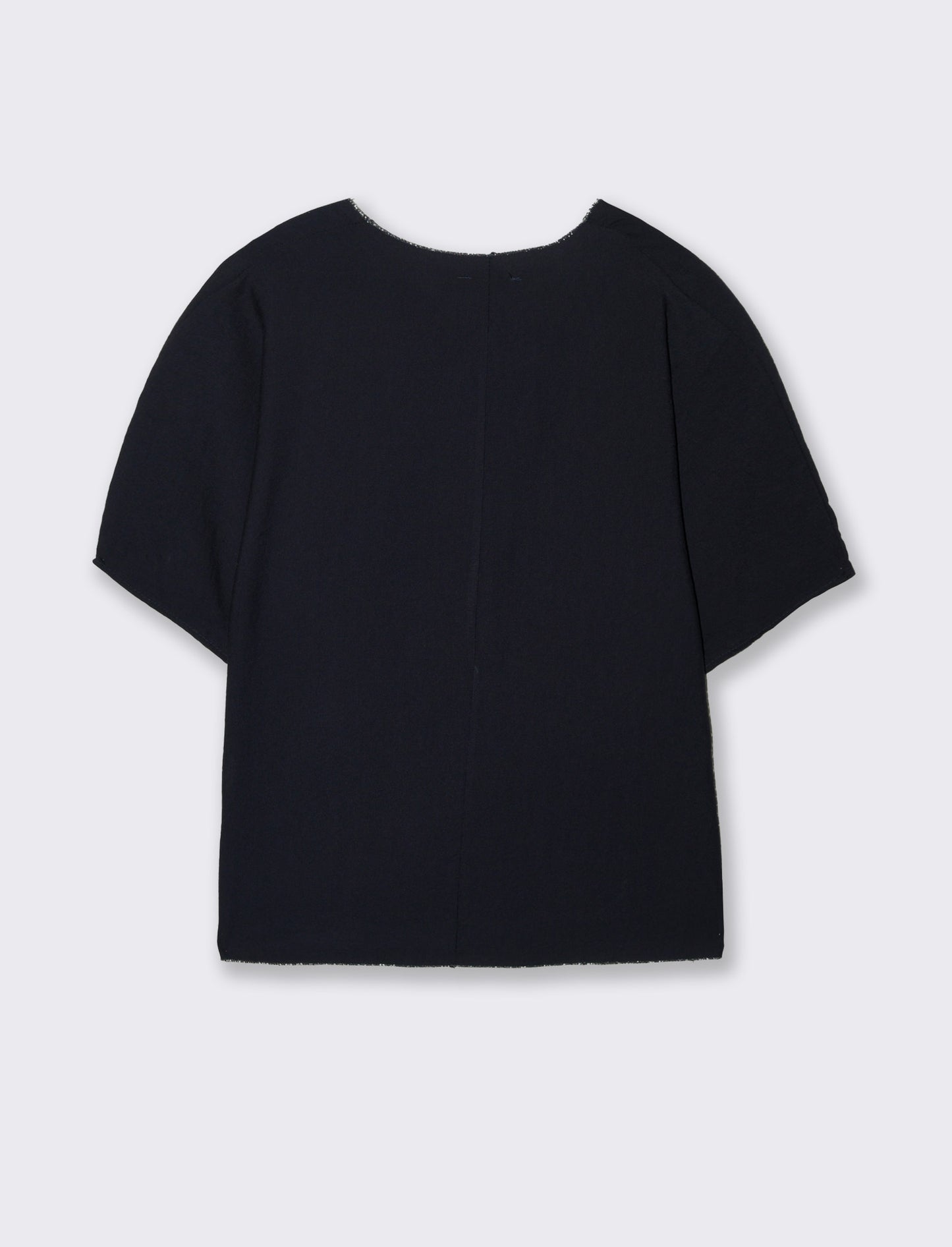 Tshirt over con dettaglio lurex - Blu
