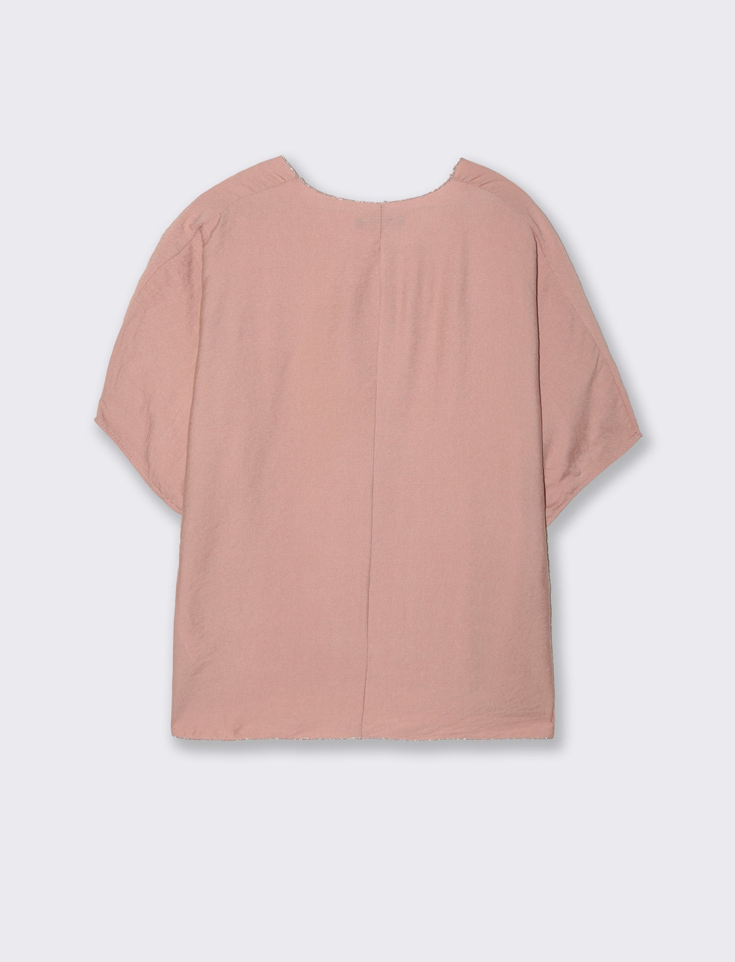 Tshirt over con dettaglio lurex - Rosa