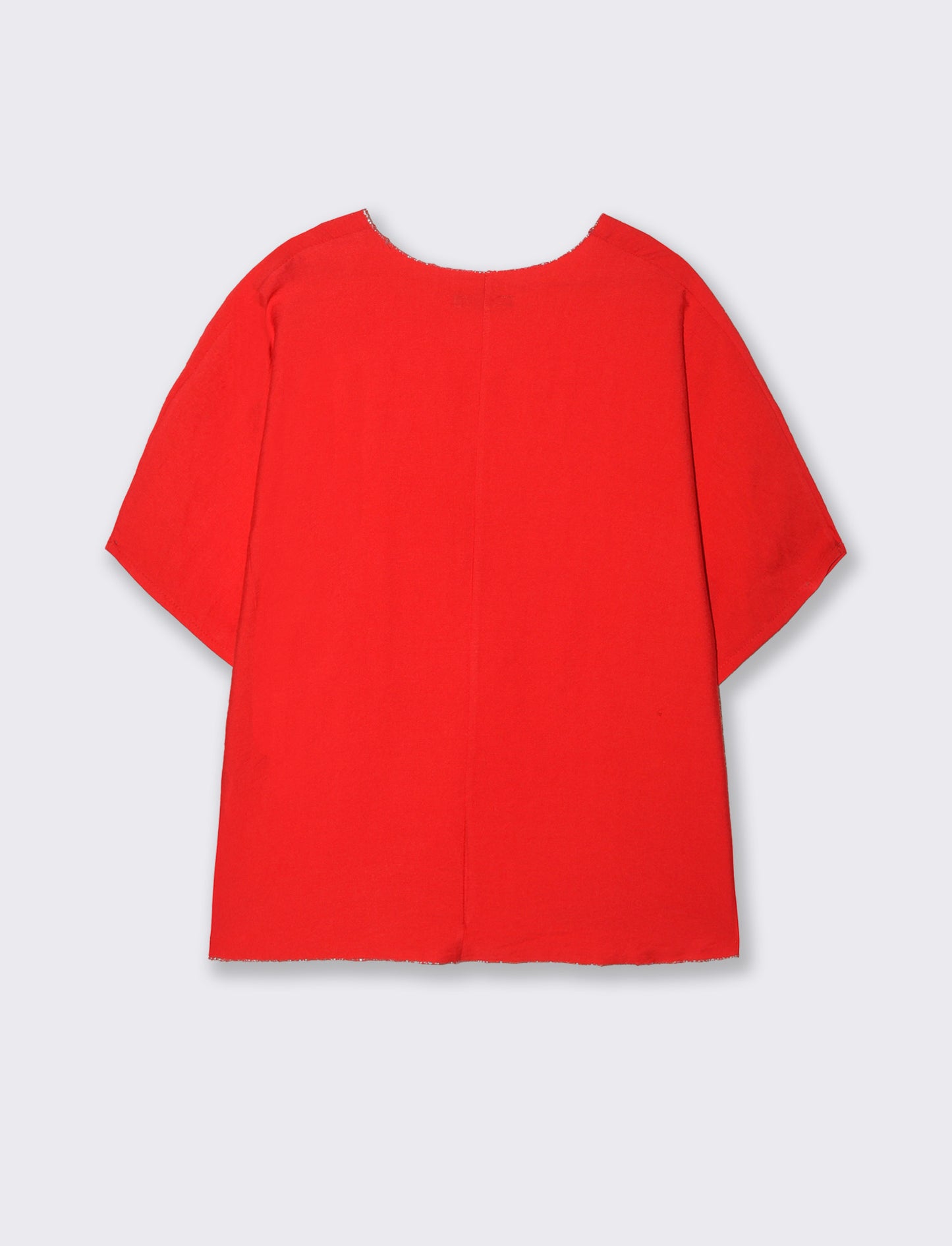 Tshirt over con dettaglio lurex - Rosso