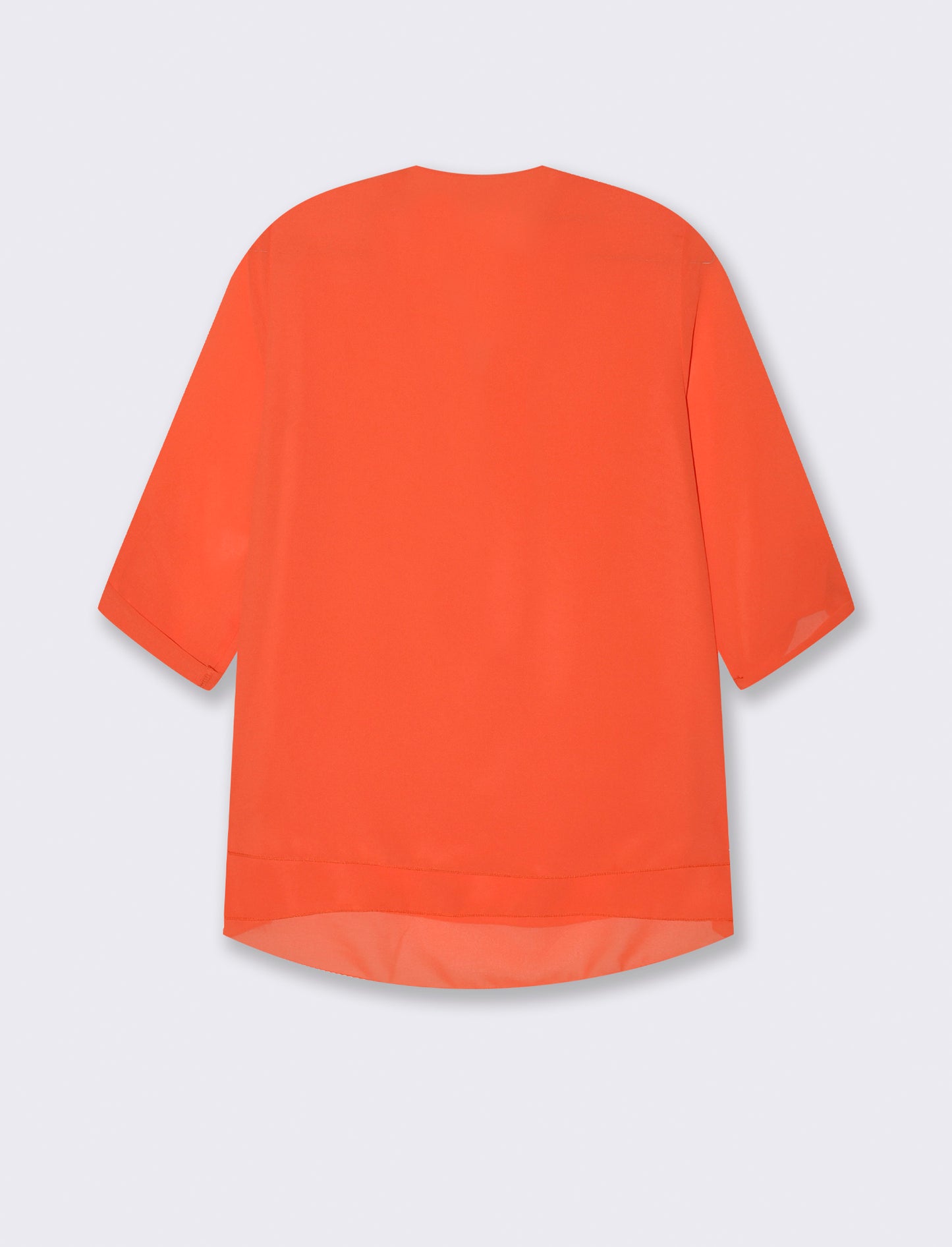 Casacca manica 3/4 con bottone e zip sul davanti. - Arancio