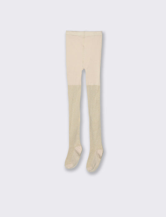 Calze con lurex tinta unita. - Beige