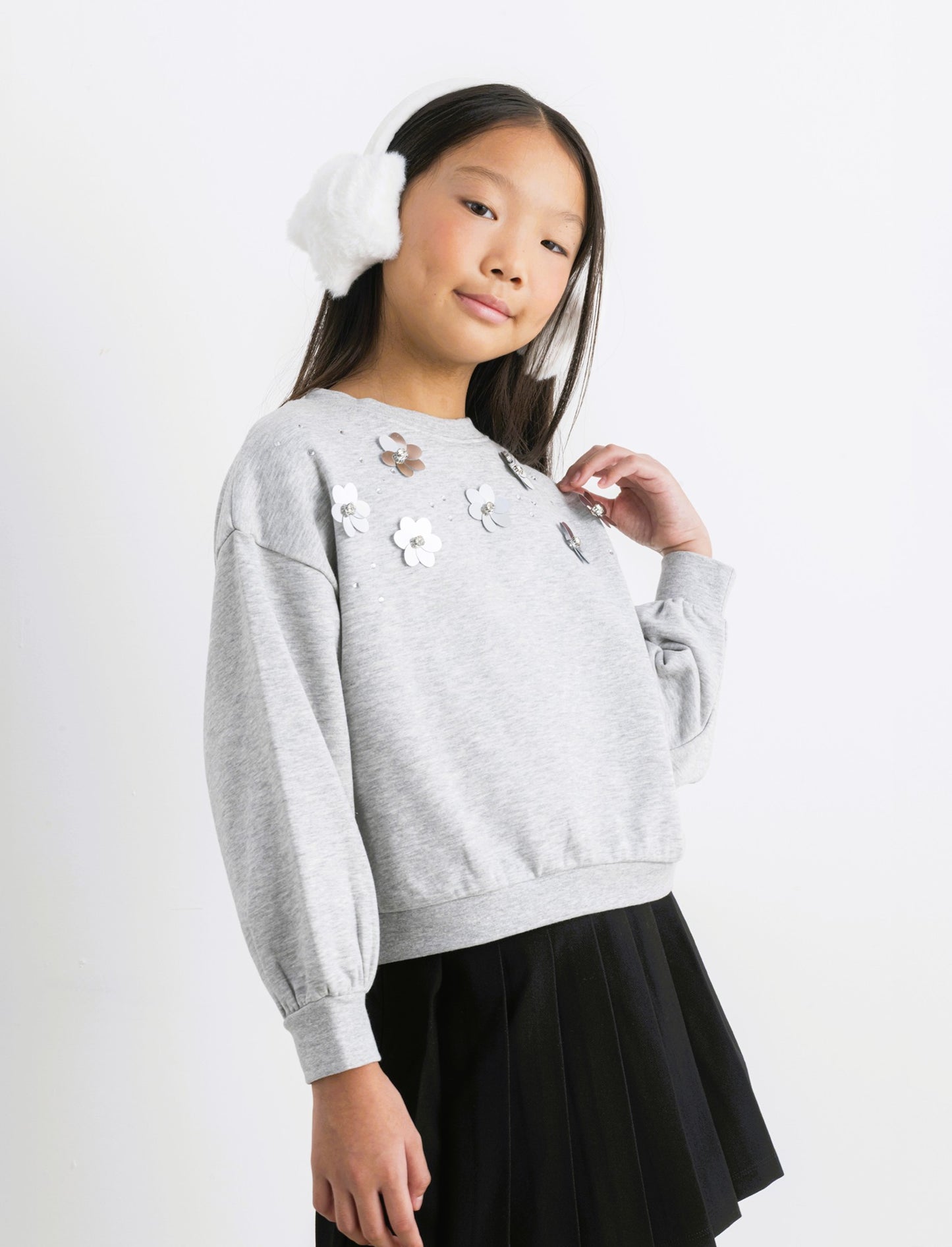 Completo felpa e gonna - Grigio-nero