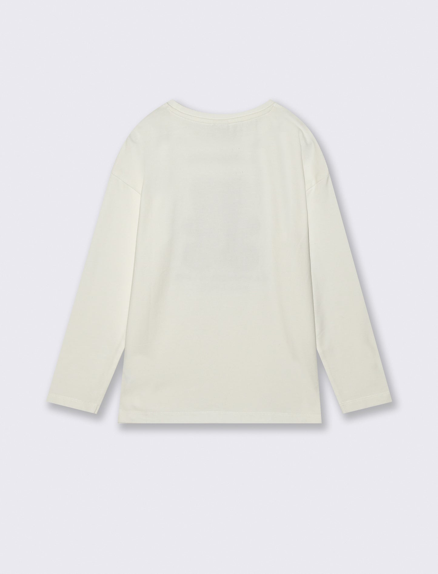 T-shirt manica lunga - Bianco latte