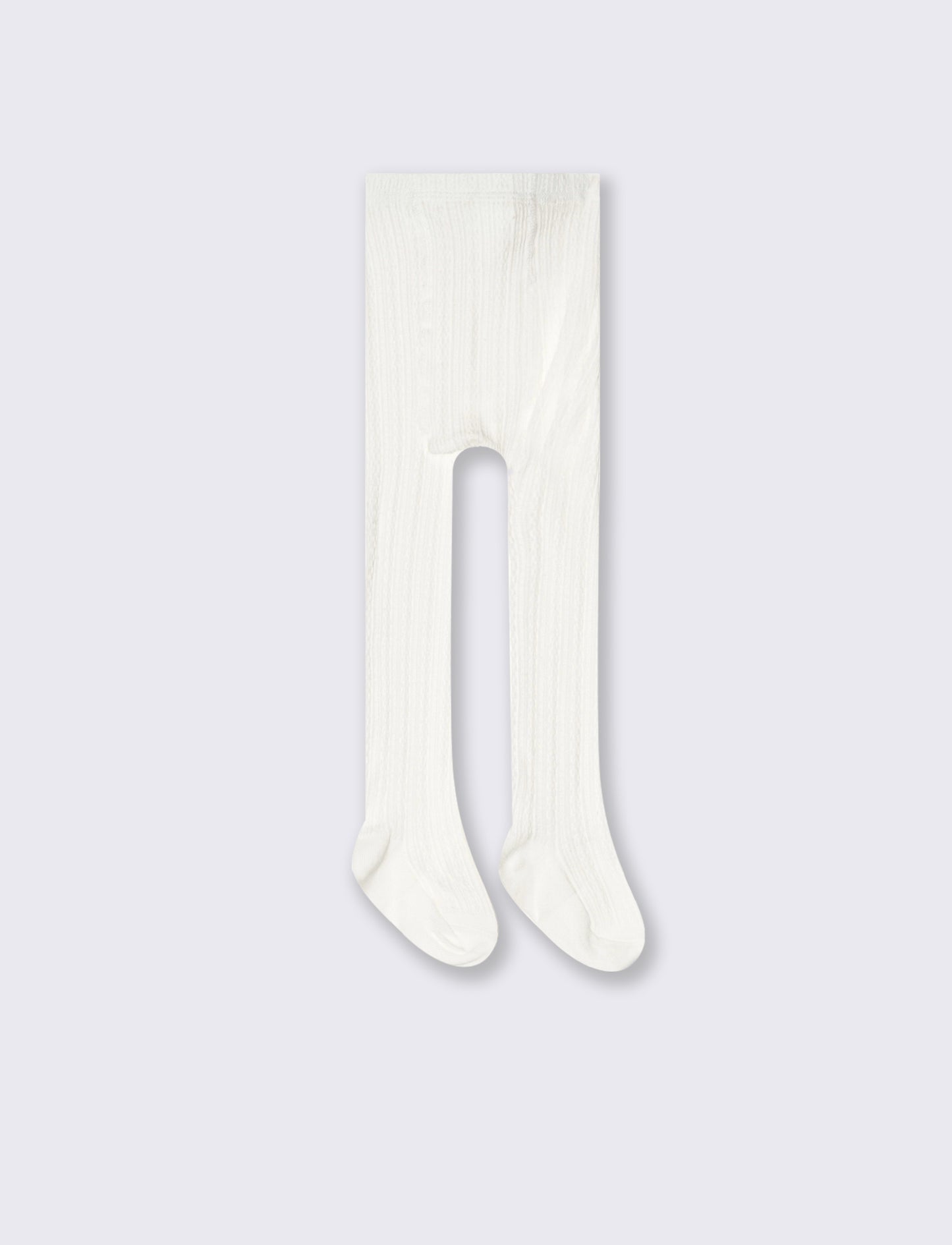 Calze con lavorazione treccine - Bianco sporco
