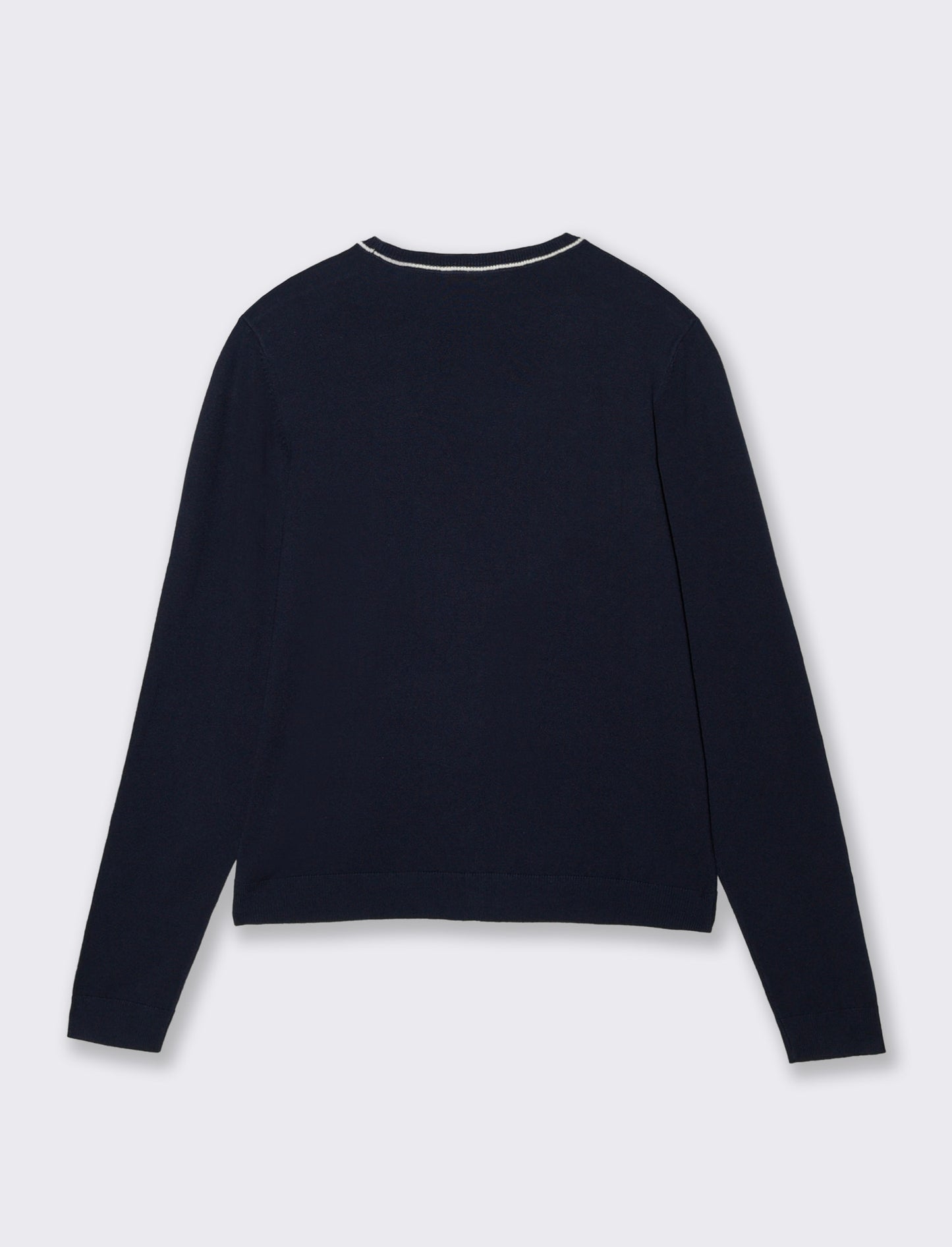 Cardigan manica lunga con scollo a V - Blu