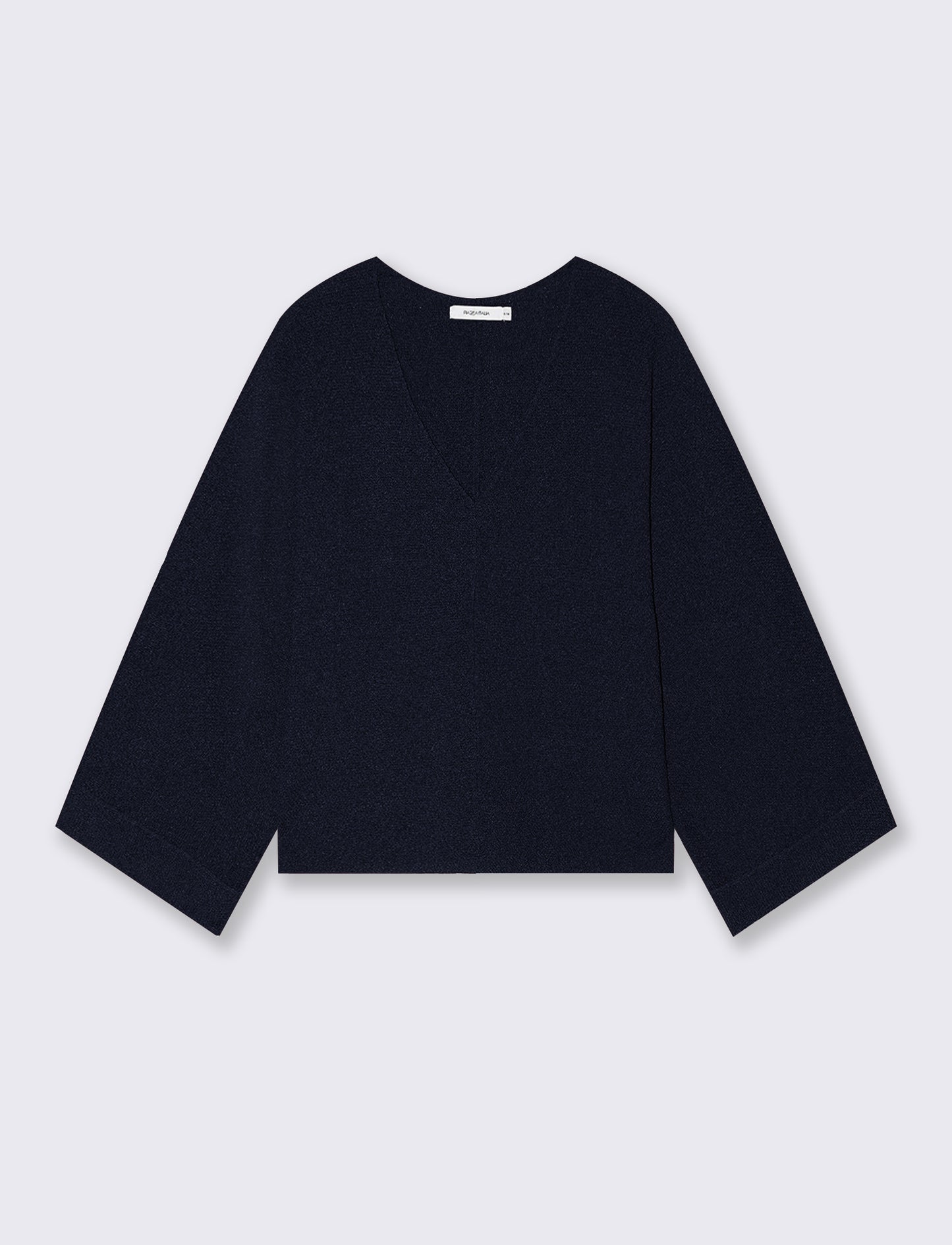 Pullover Manica a Kimono e Scollo V - Blu