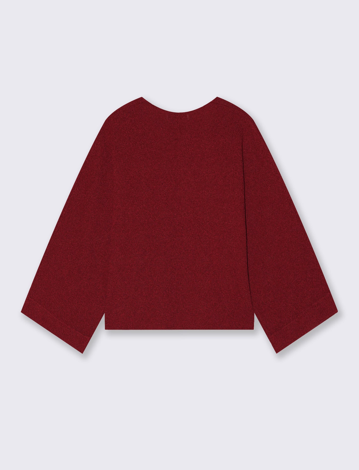 Pullover Manica a Kimono e Scollo V - Rosso india
