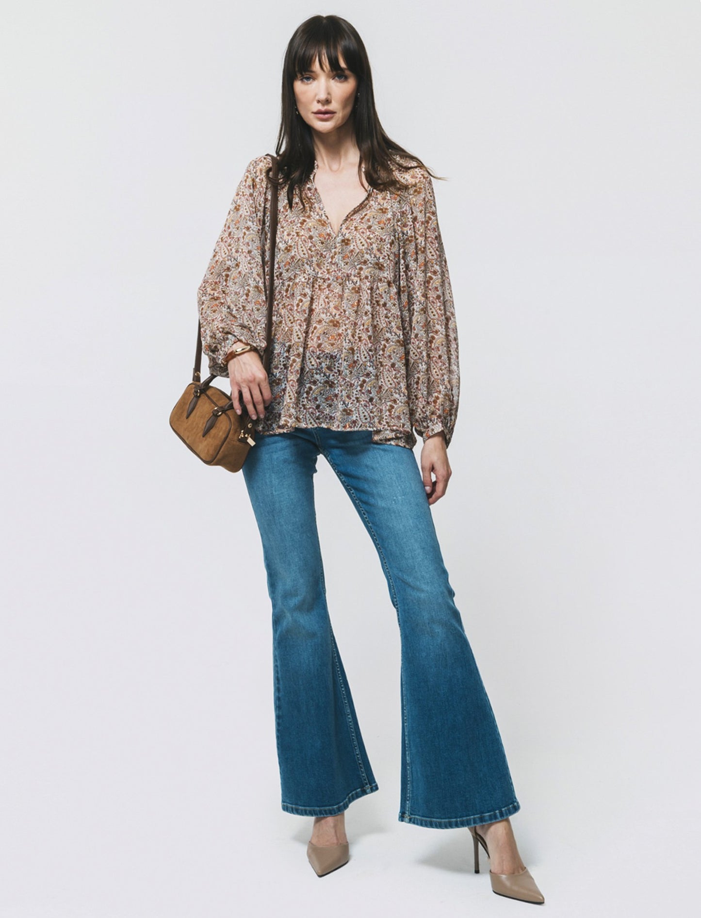 Blusa Manica Lunga Scollo a V - var 2
