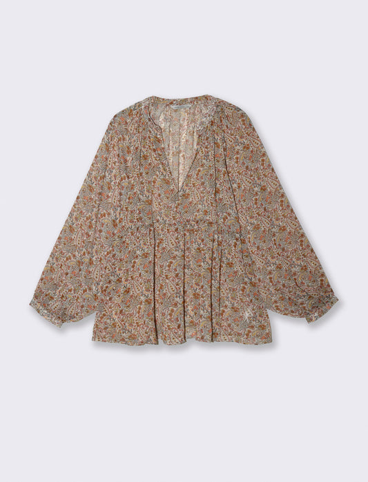 Blusa Manica Lunga Scollo a V - var 2