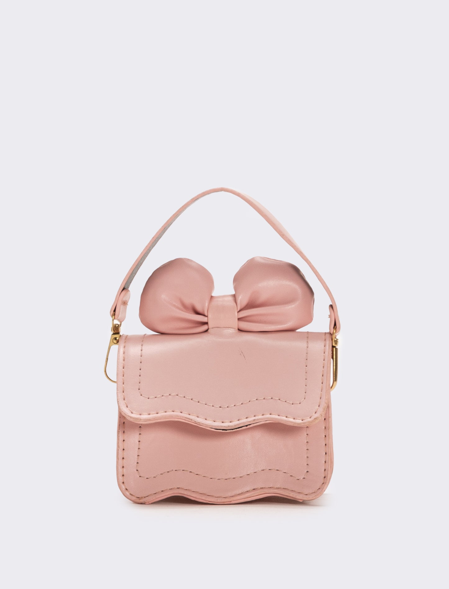 Borsetta bambina con fiocco e patta - Rosa