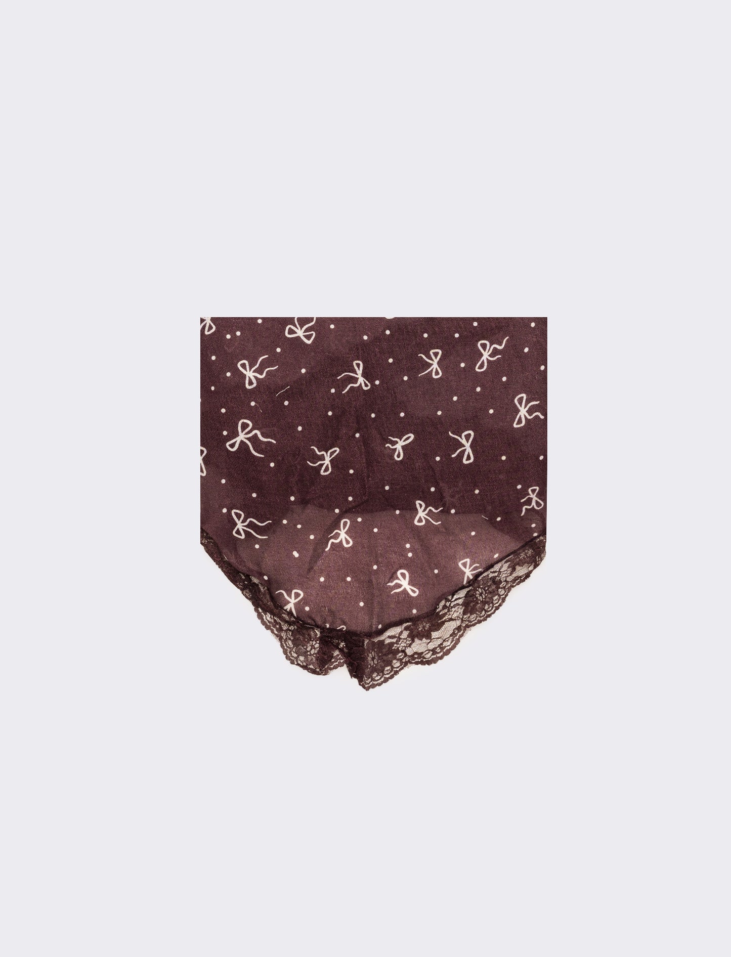 Foulard bambina triangolo con pizzo - Bordeaux