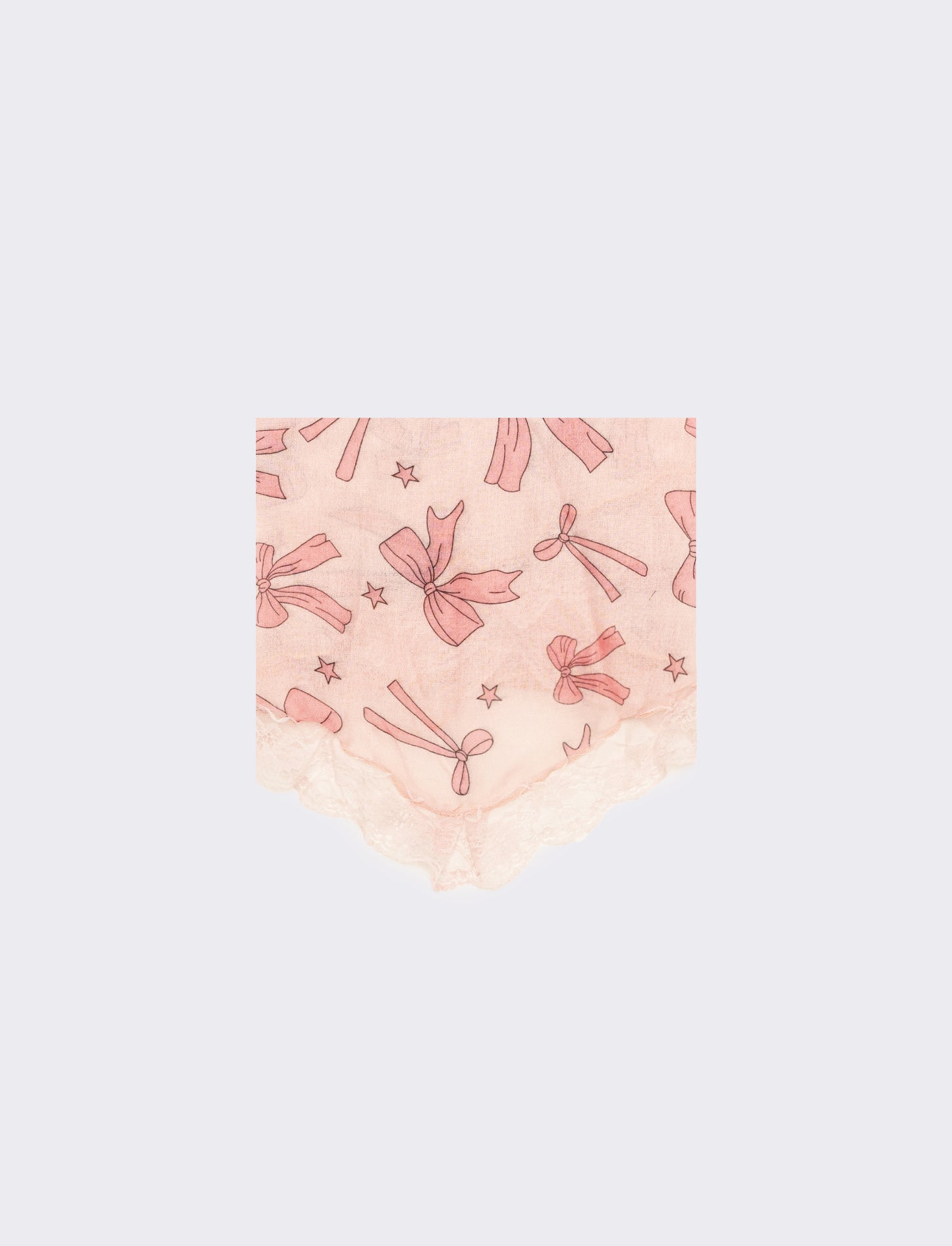 Foulard bambina triangolo con pizzo - Rosa