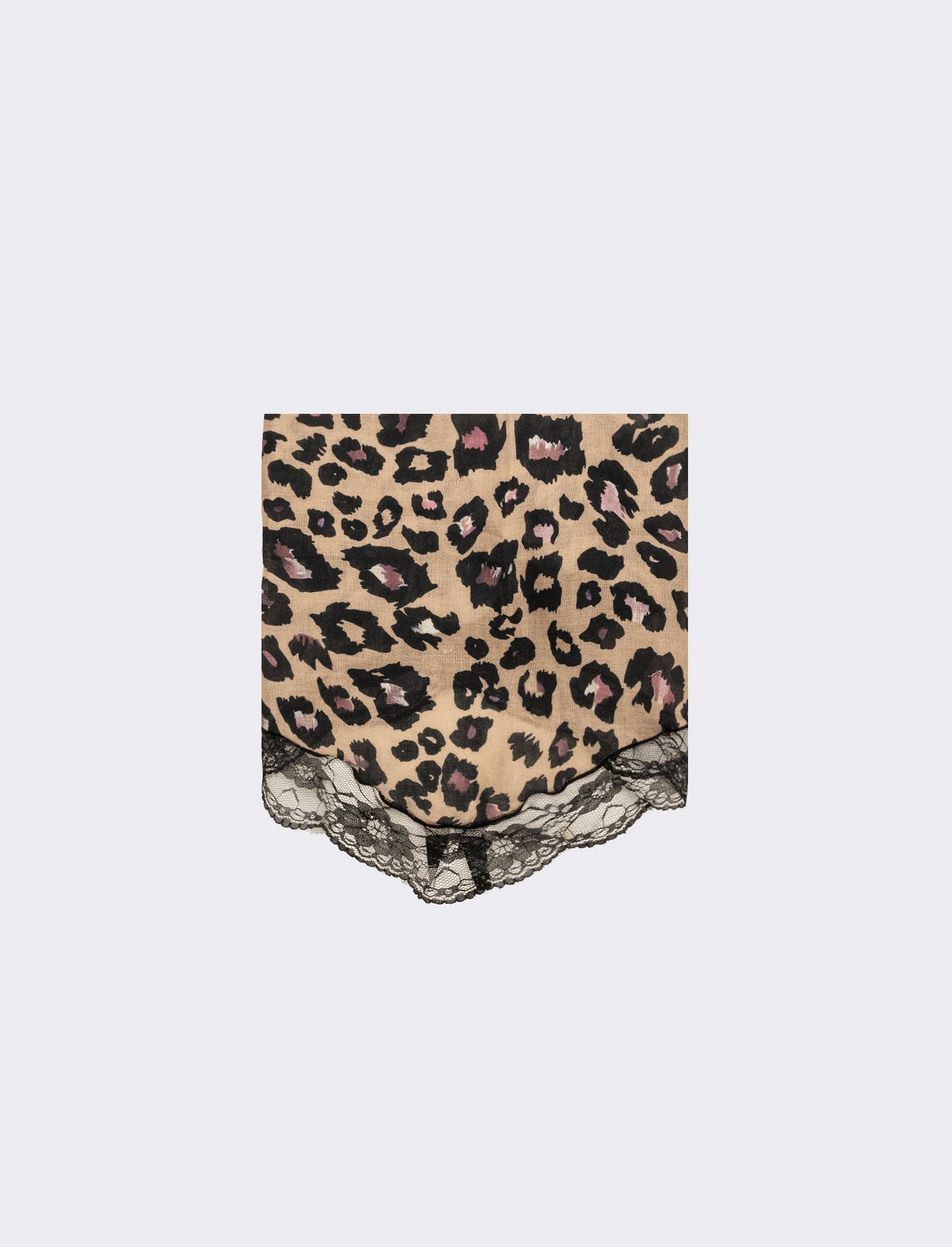 Foulard bambina triangolo con pizzo - Leopardato