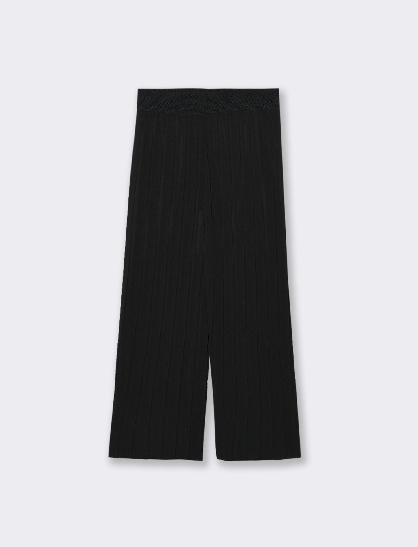 Pantaloni leggeri effetto plissé. - Nero