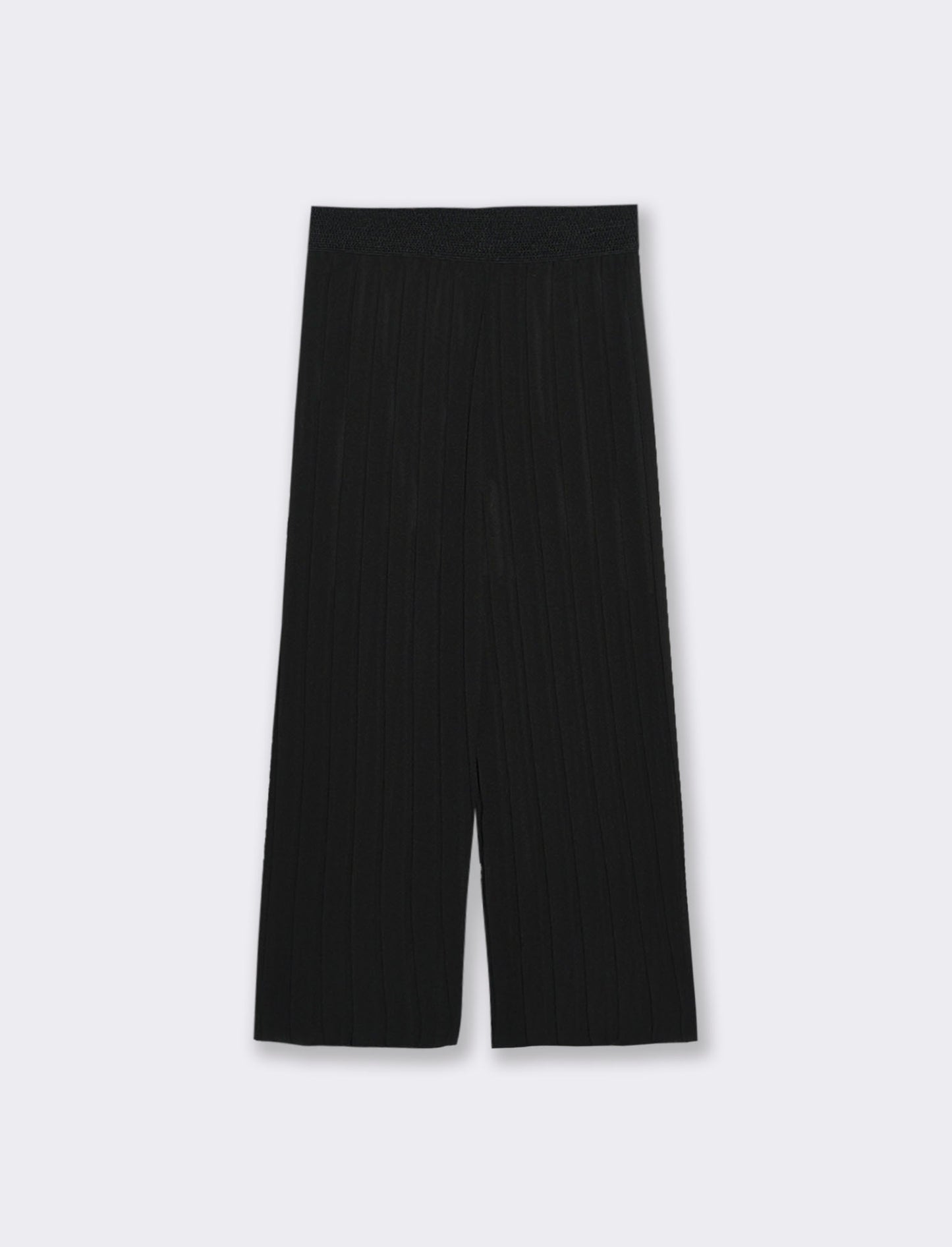 Pantaloni leggeri effetto plissé. - Nero