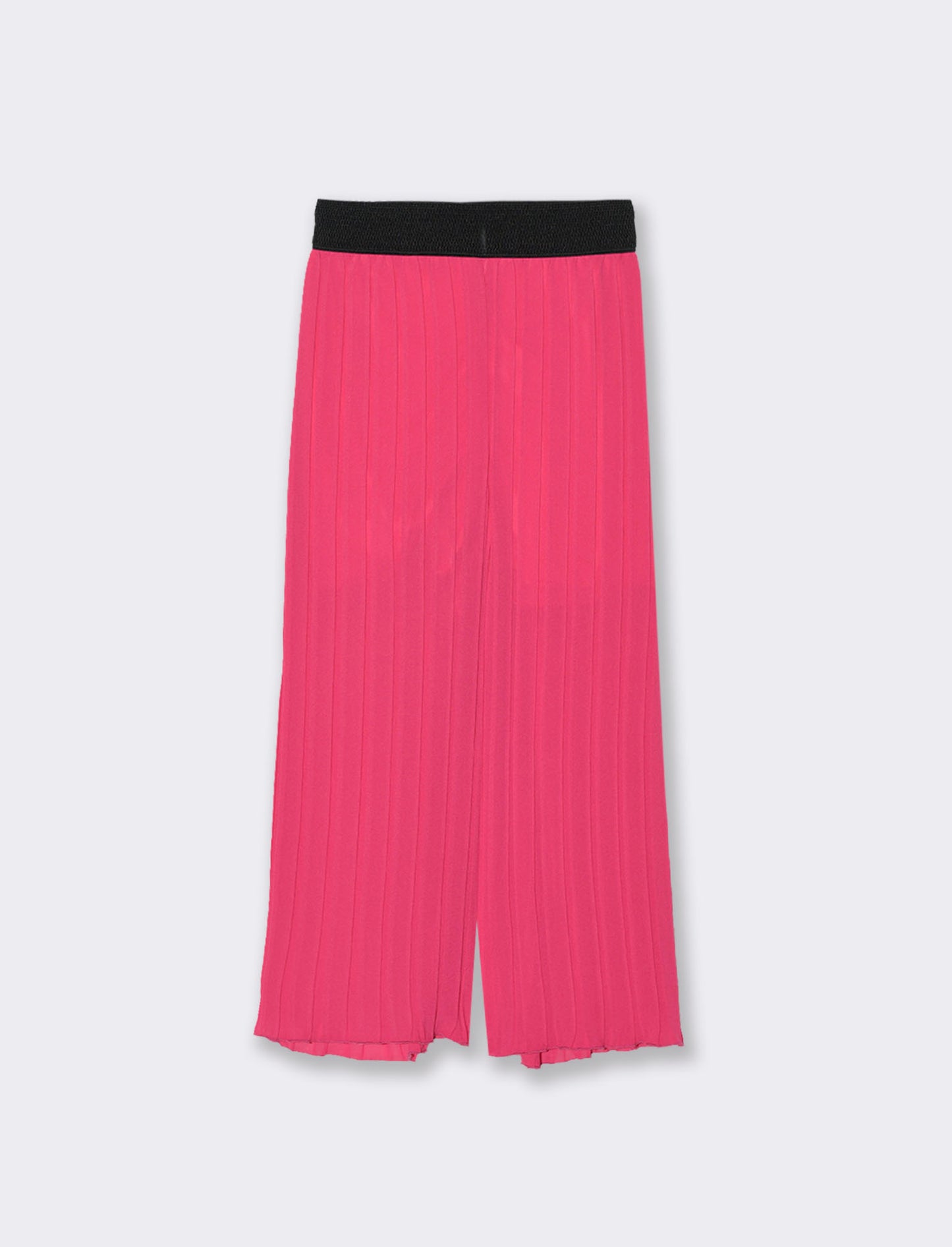 Pantaloni leggeri effetto plissé. - Fuxia
