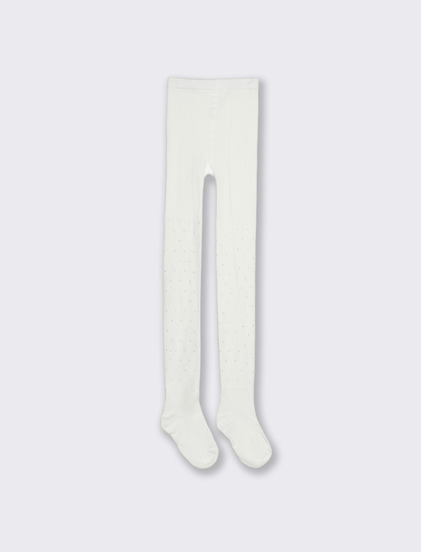 Calza con strass - Bianco latte