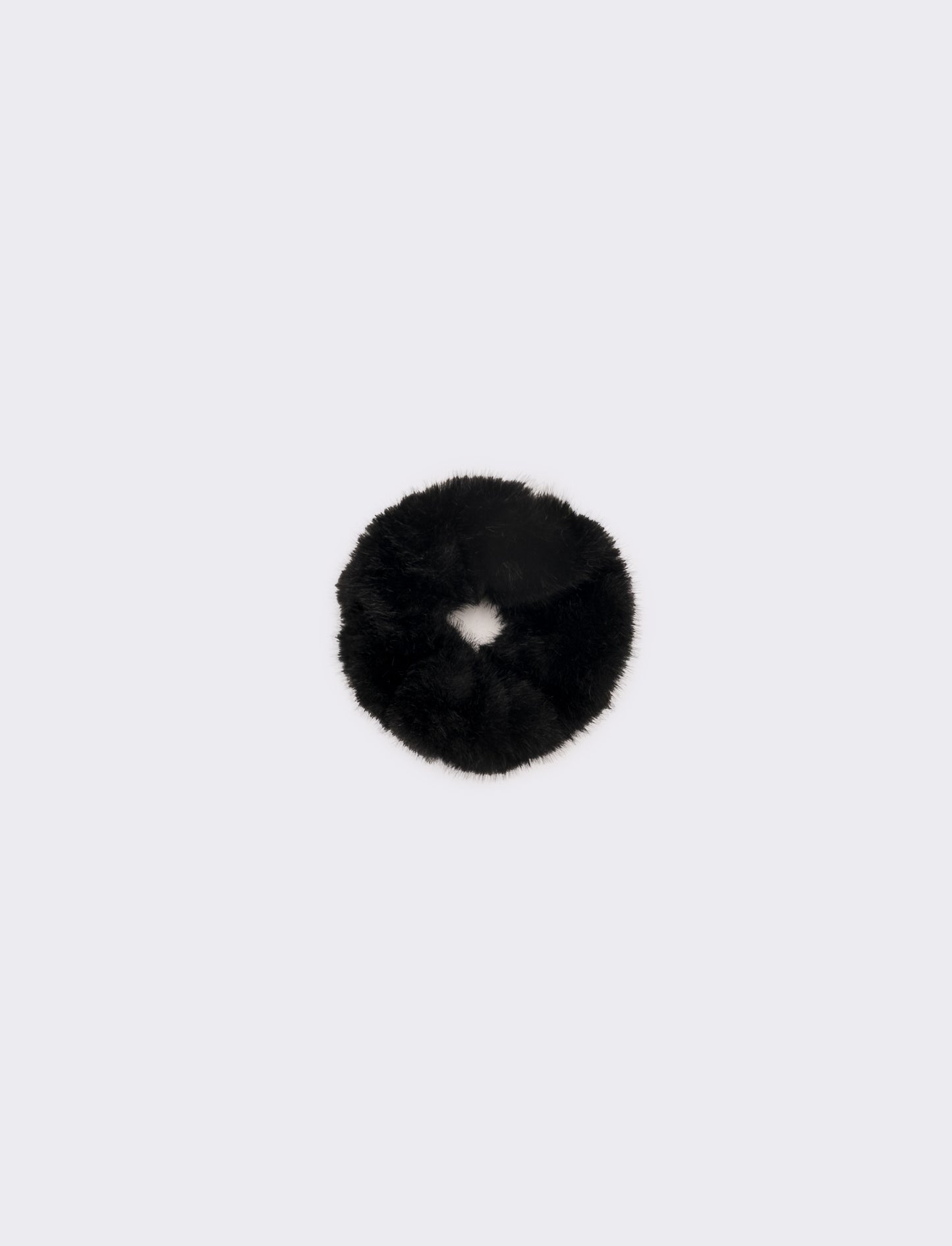 Fermacoda donna elastico in pelliccia - Nero