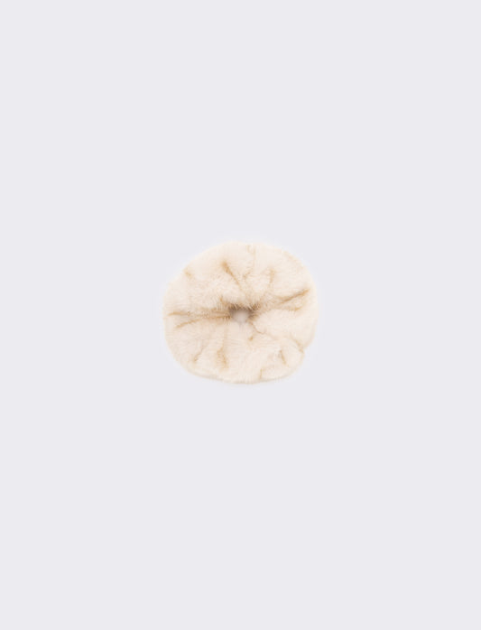 Fermacoda donna elastico in pelliccia - Bianco sporco