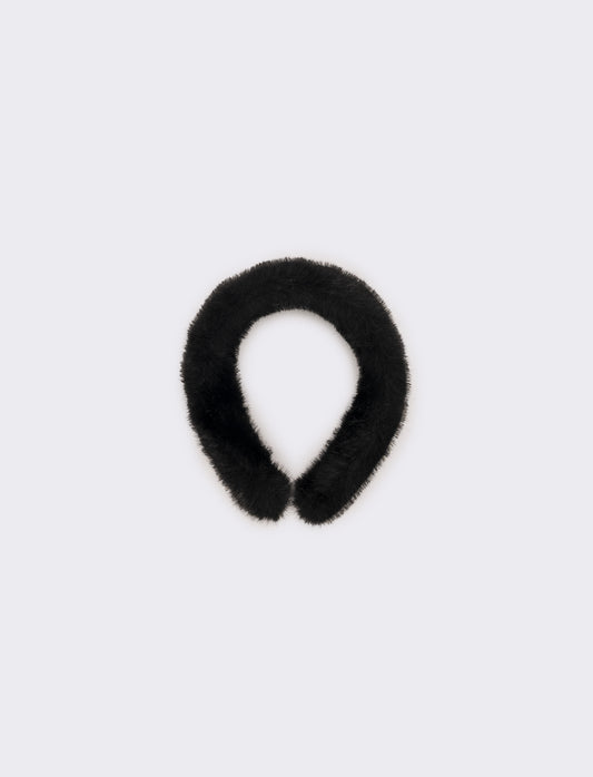 Cerchietto donna pelliccia - Nero