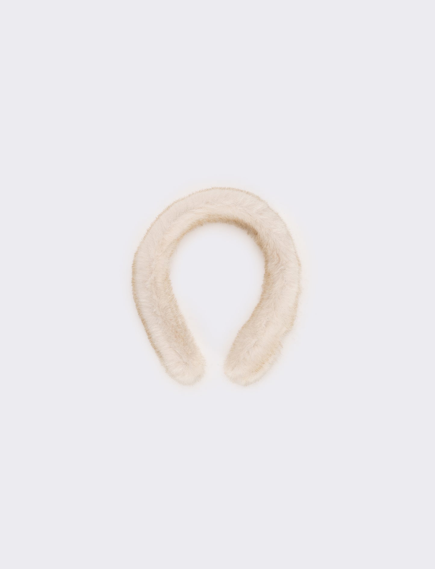 Cerchietto donna pelliccia - Bianco sporco