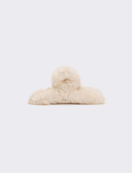 Pinza donna con pelliccia - Bianco sporco