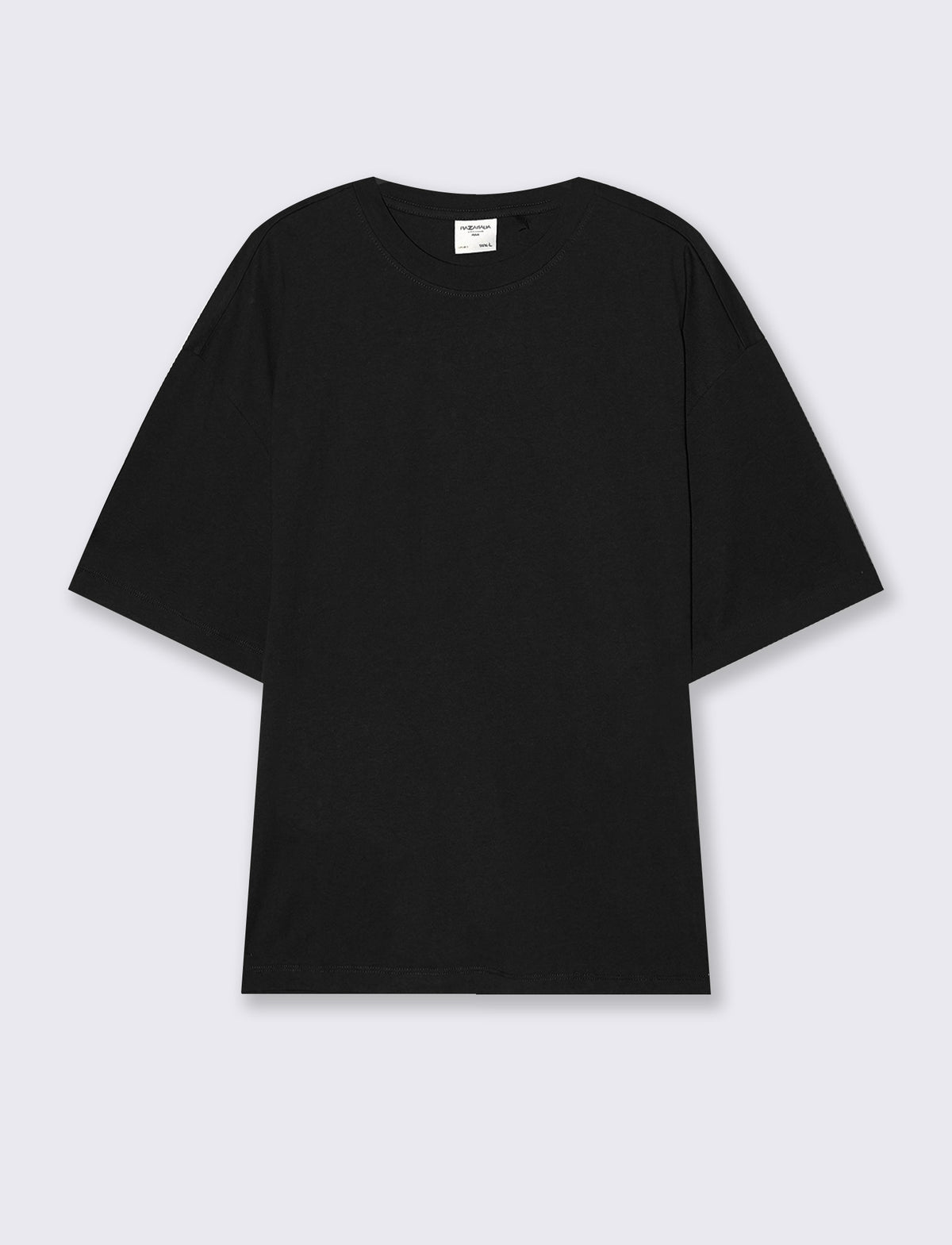 T-SHIRT BASIC IN COTONE BOXY FIT - Nero