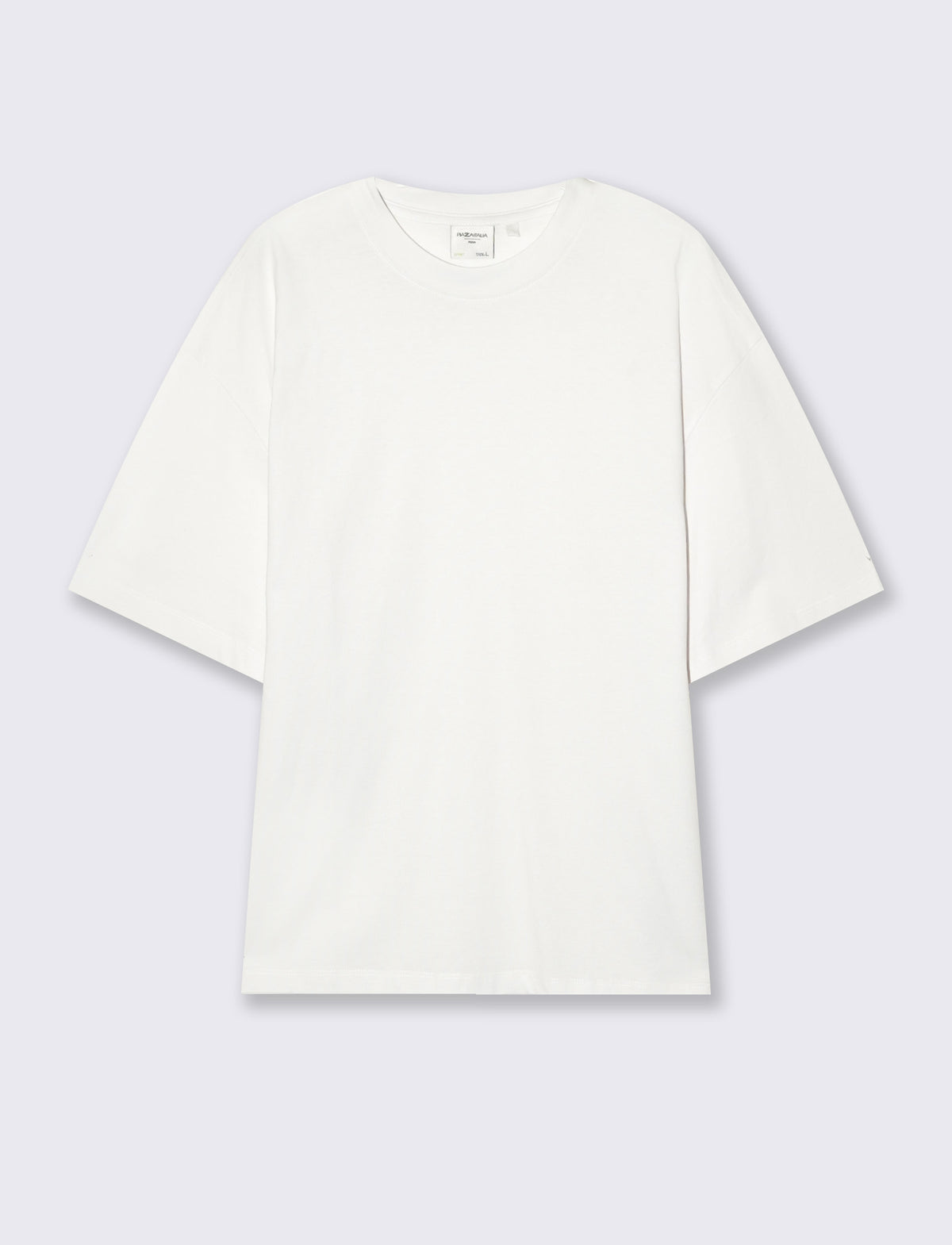 T-SHIRT BASIC IN COTONE BOXY FIT - Bianco