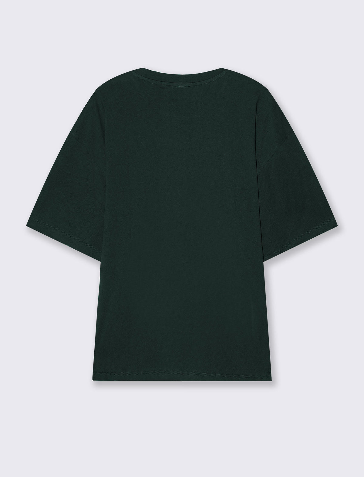 T-SHIRT BASIC IN COTONE BOXY FIT - Verde scuro