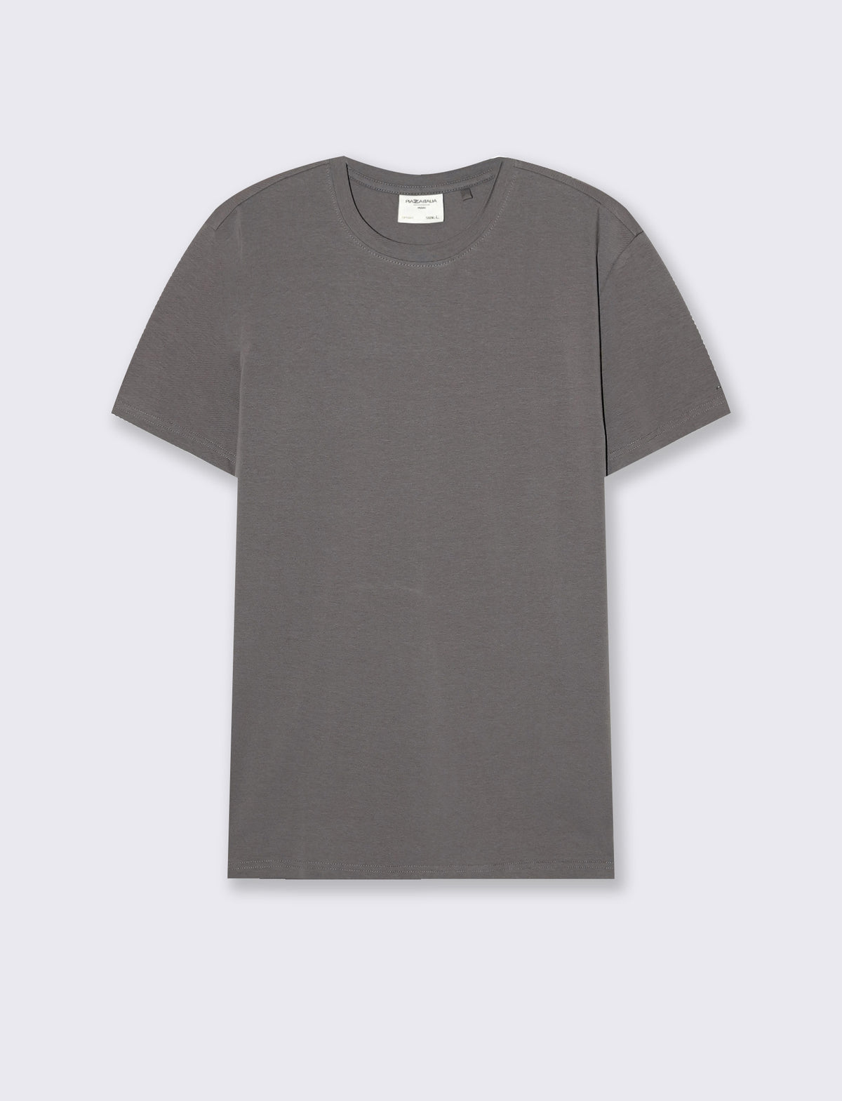 T-SHIRT BASIC IN COTONE ELASTICIZZATO SLIM FIT - Grigio
