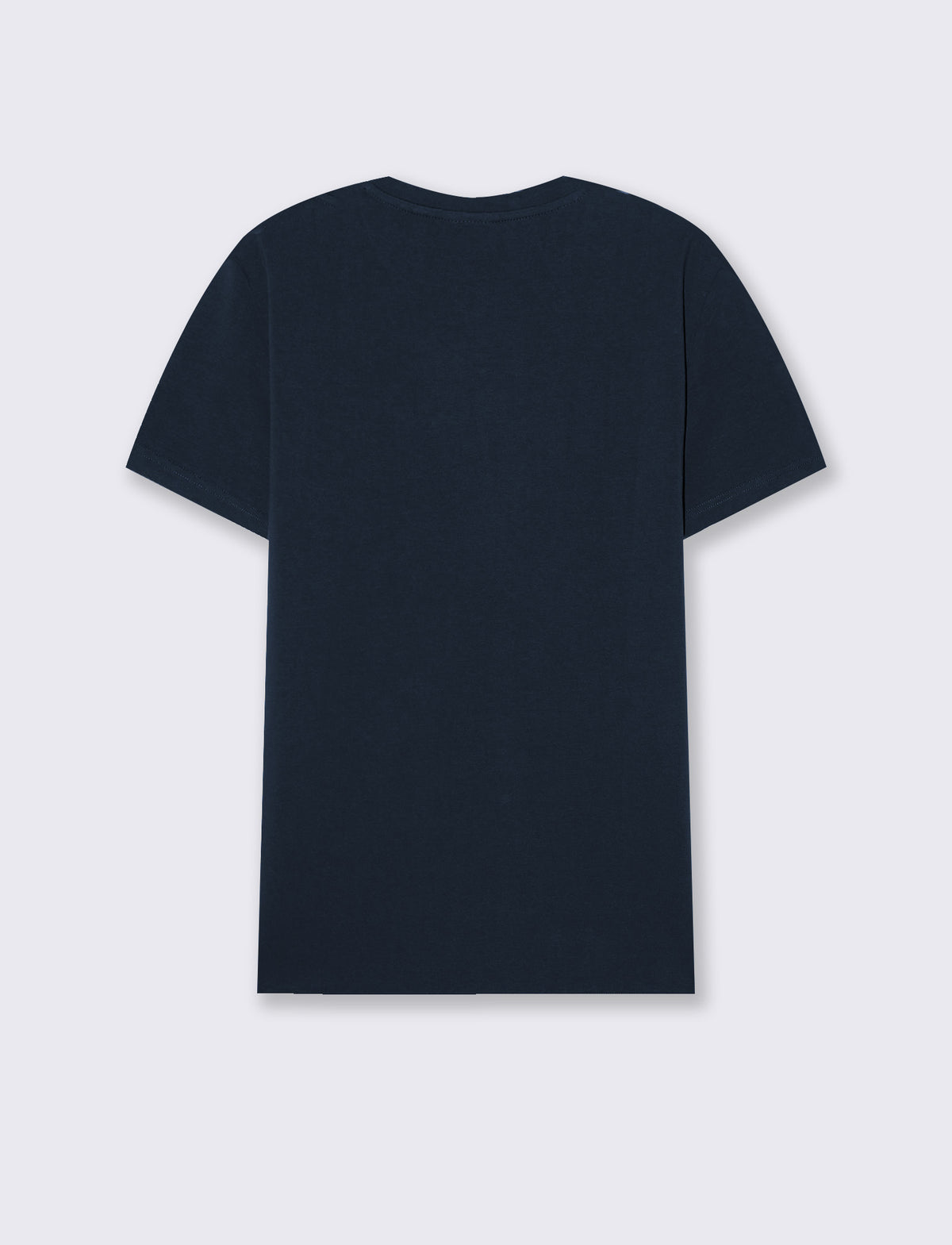 T-SHIRT BASIC IN COTONE ELASTICIZZATO SLIM FIT - Blu notte