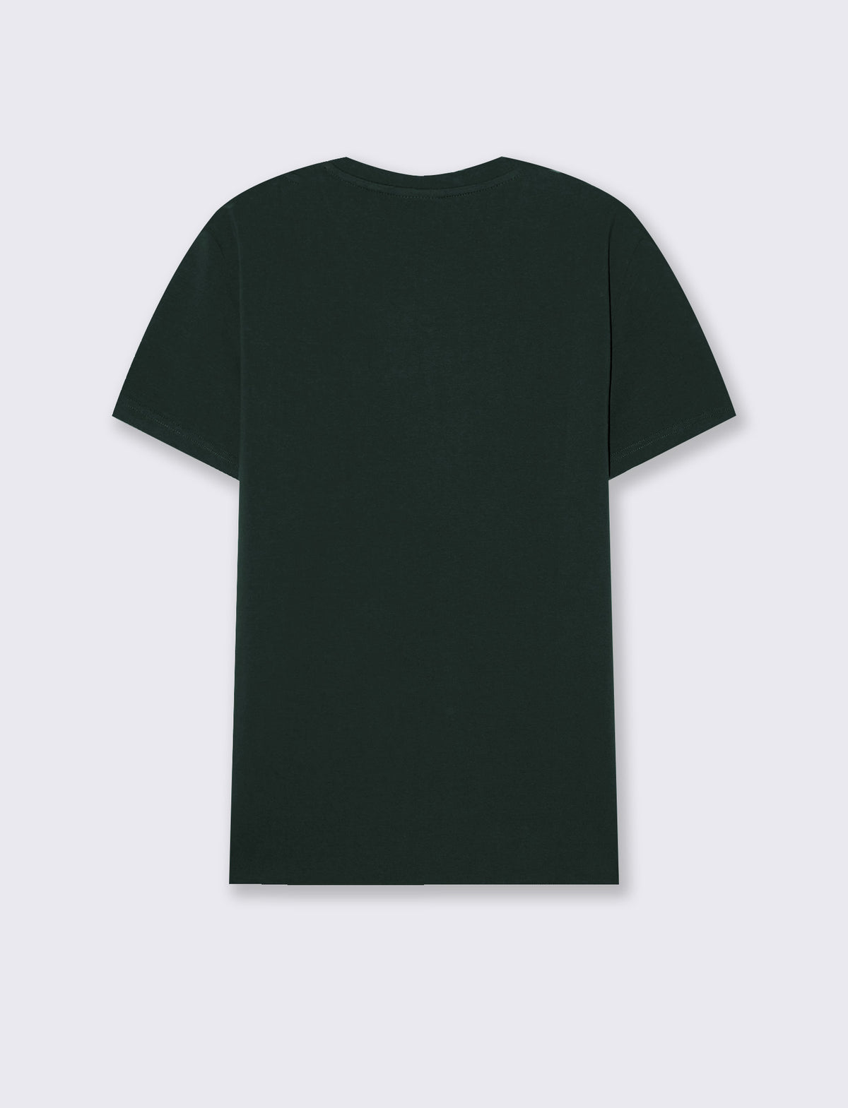 T-SHIRT BASIC IN COTONE ELASTICIZZATO SLIM FIT - Verde scuro