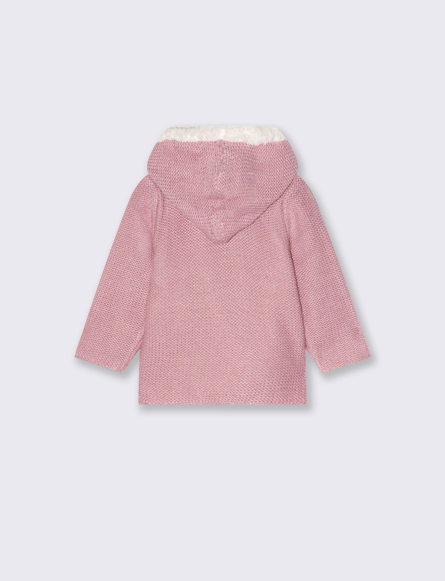 Cardigan con interno in pile - Lilla