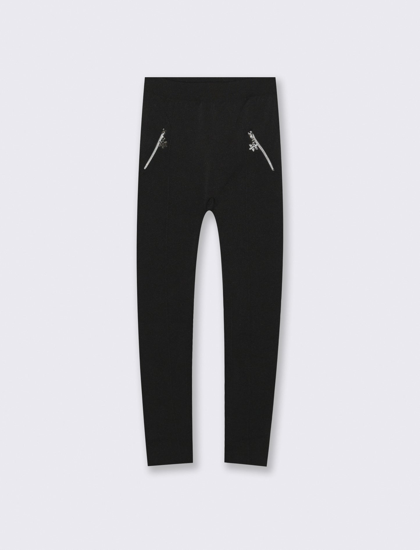 Leggings aderente con zip - Nero
