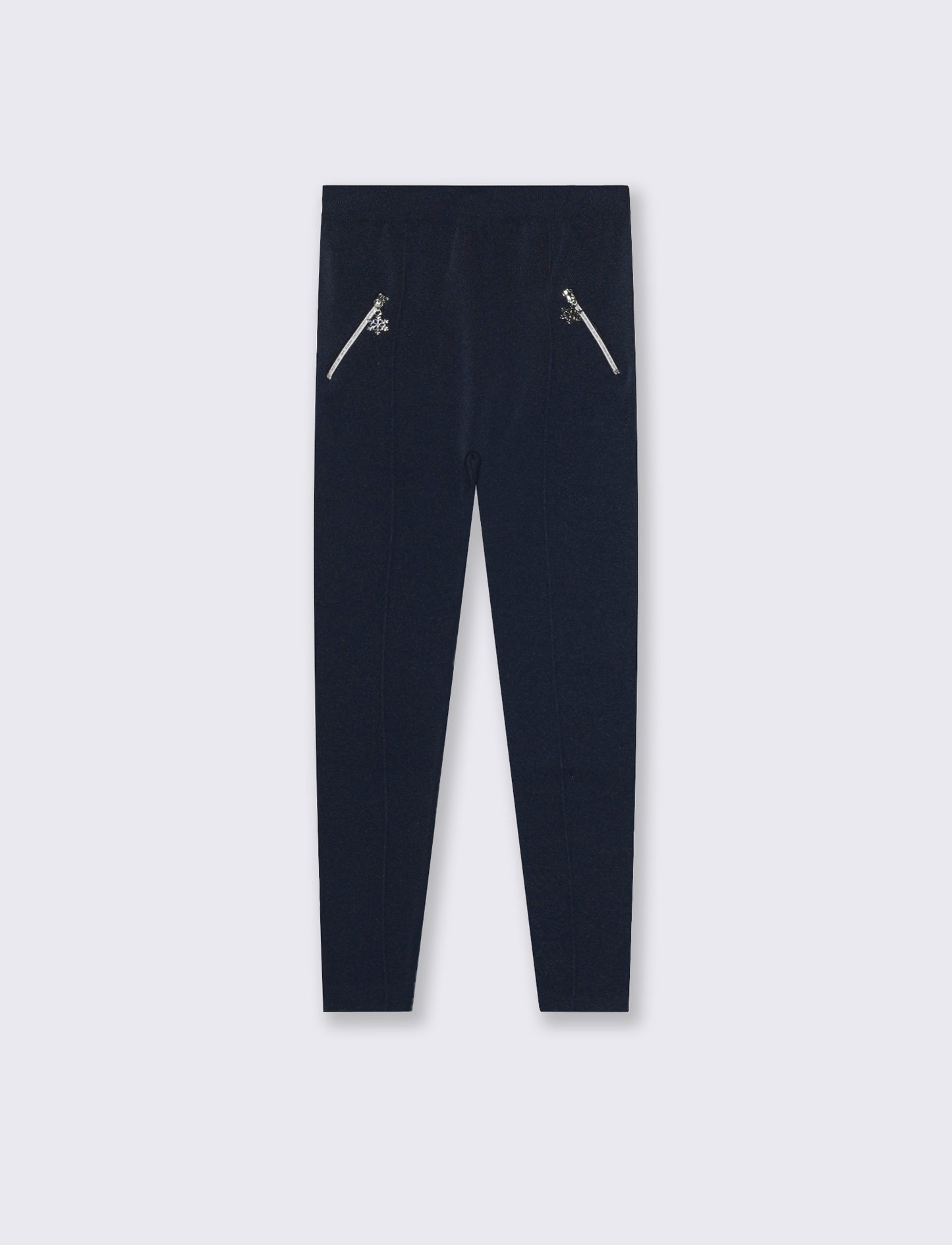 Leggings aderente con zip - Blu