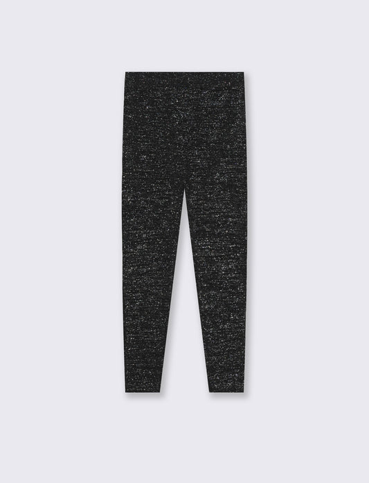 Leggings effetto brillantinato. - Nero