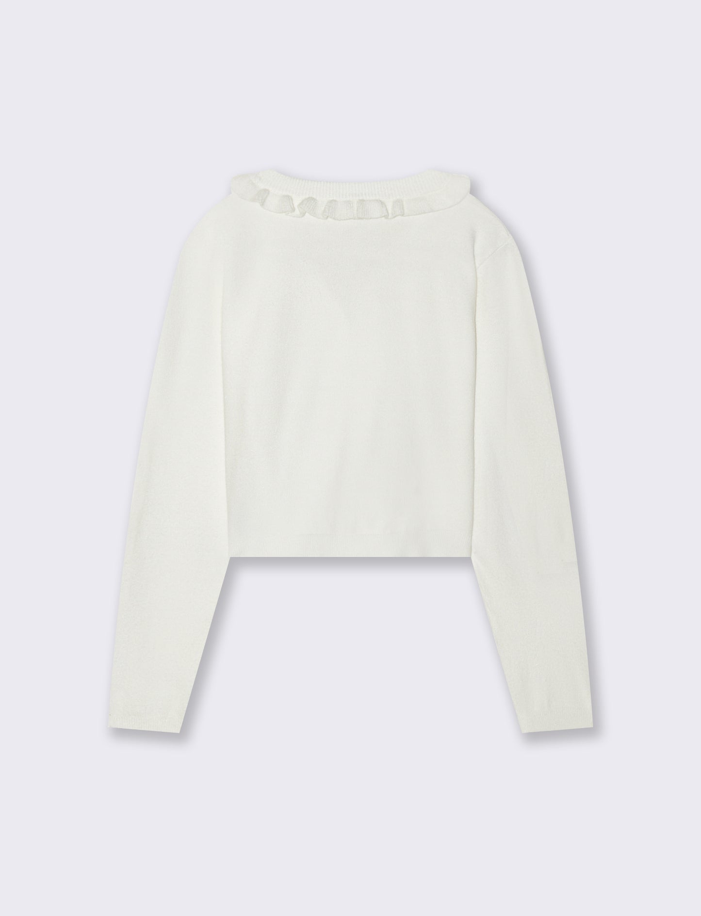 Cardigan scollo a V - Bianco latte