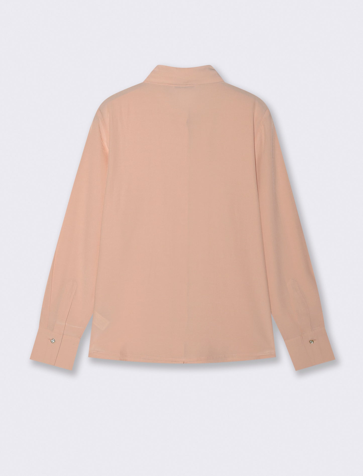 Camicia con fusciacca al collo e maniche lunghe - Pesca