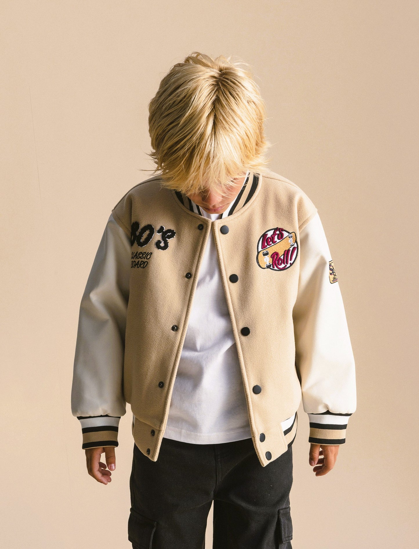 GIUBBOTTO MODELLO COLLEGE - Beige