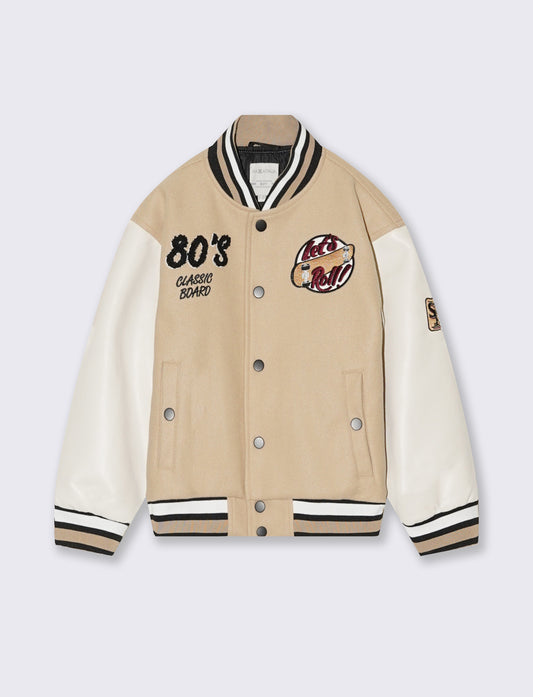 GIUBBOTTO MODELLO COLLEGE - Beige